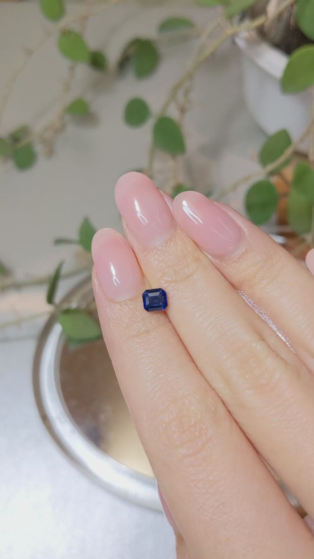 0.88 Ct. Blue Sapphire from Ceylon (Sri Lanka) Size Video