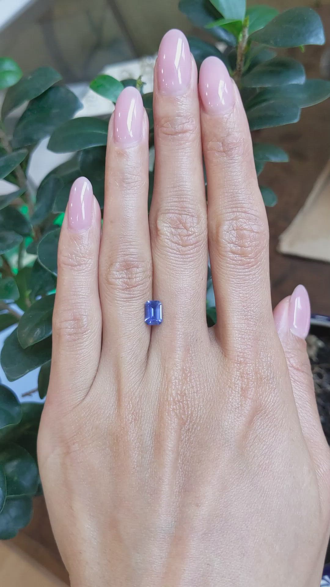 1.03 Ct. Blue Sapphire from Ceylon (Sri Lanka) Size Video
