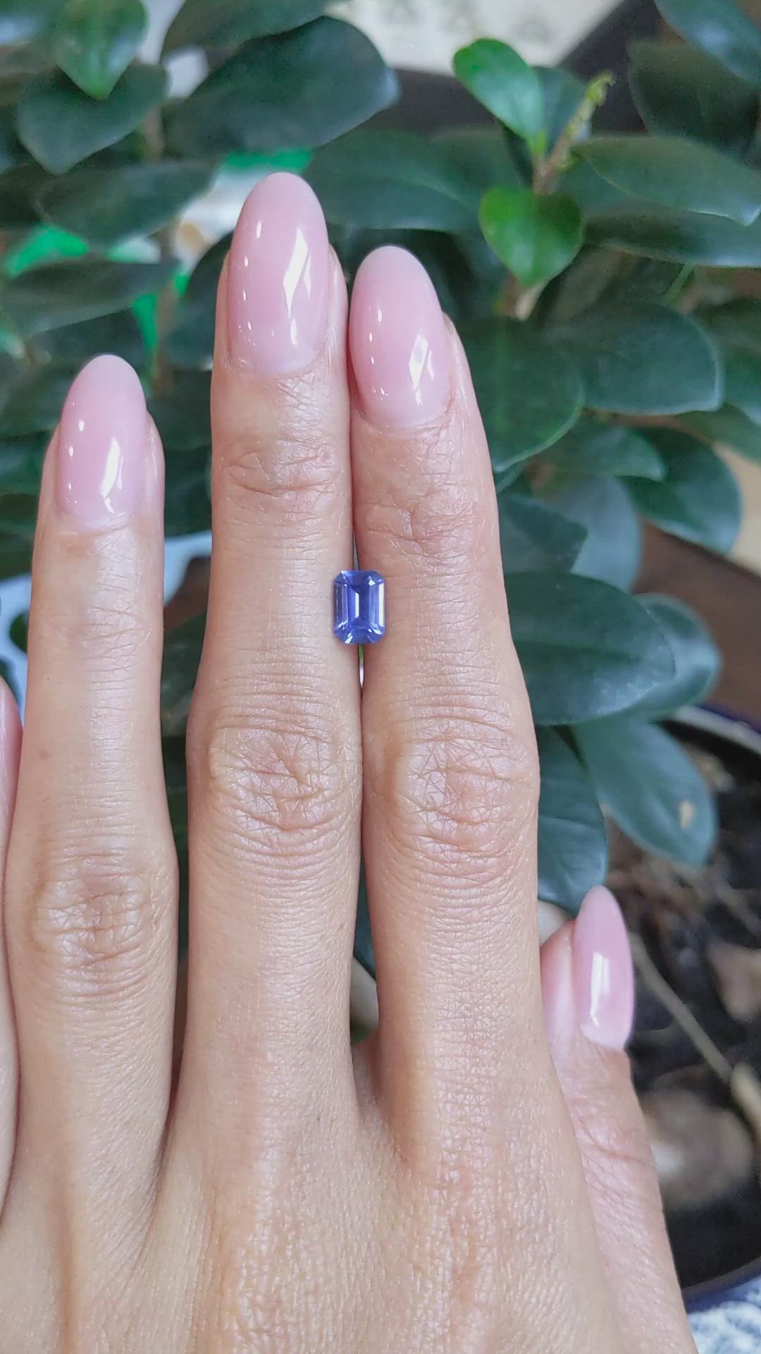 1.03 Ct. Blue Sapphire from Ceylon (Sri Lanka) Size Video