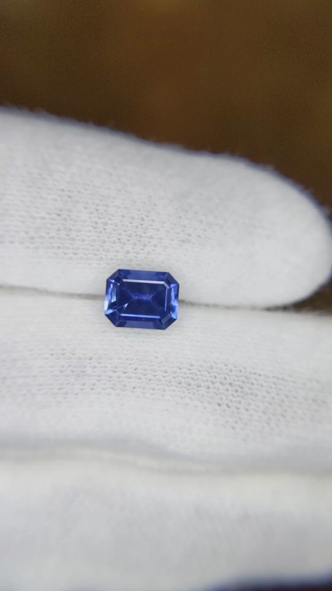 1.30 Ct. Blue Sapphire from Ceylon (Sri Lanka) Size Video
