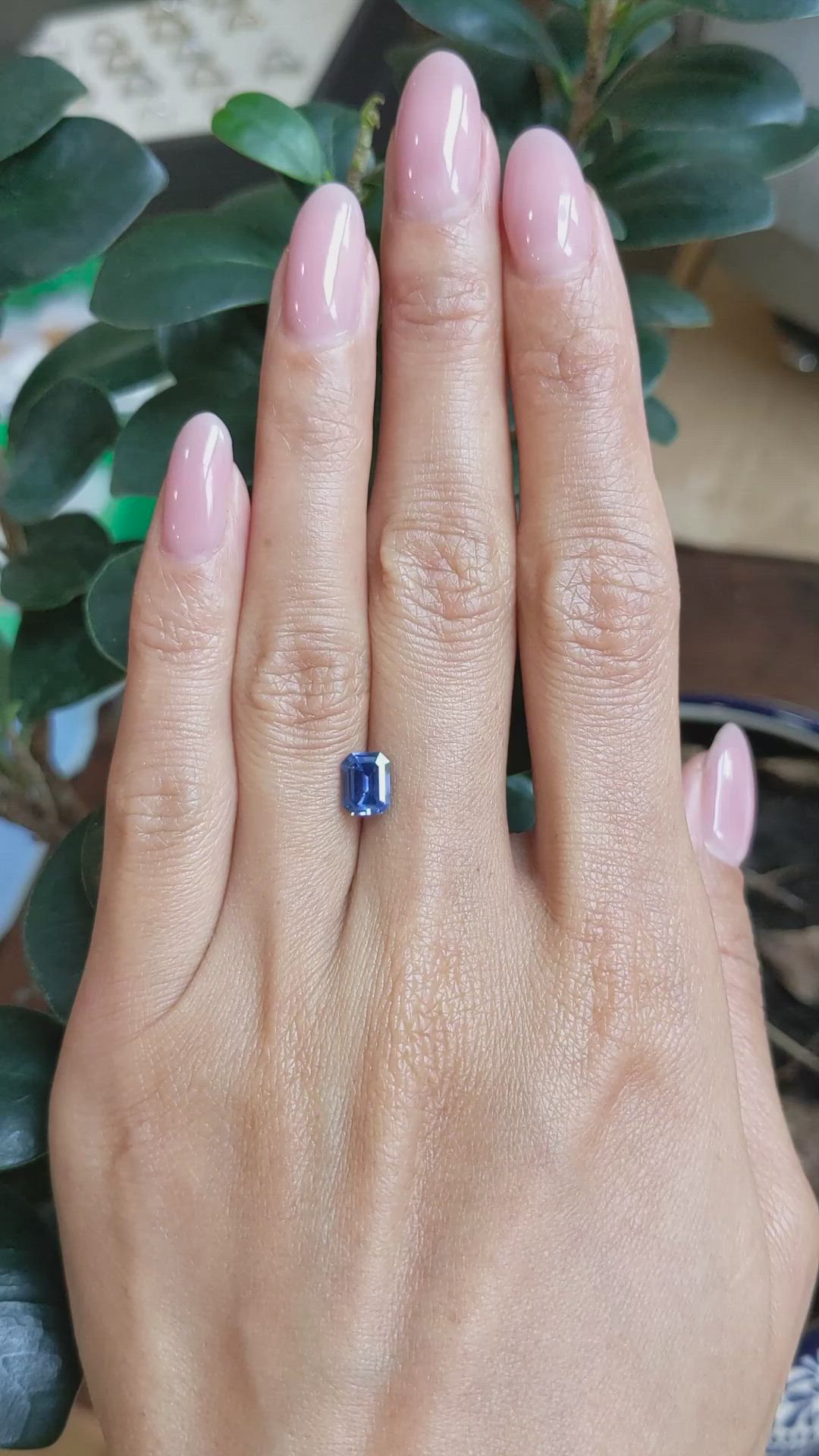 1.30 Ct. Blue Sapphire from Ceylon (Sri Lanka) Size Video