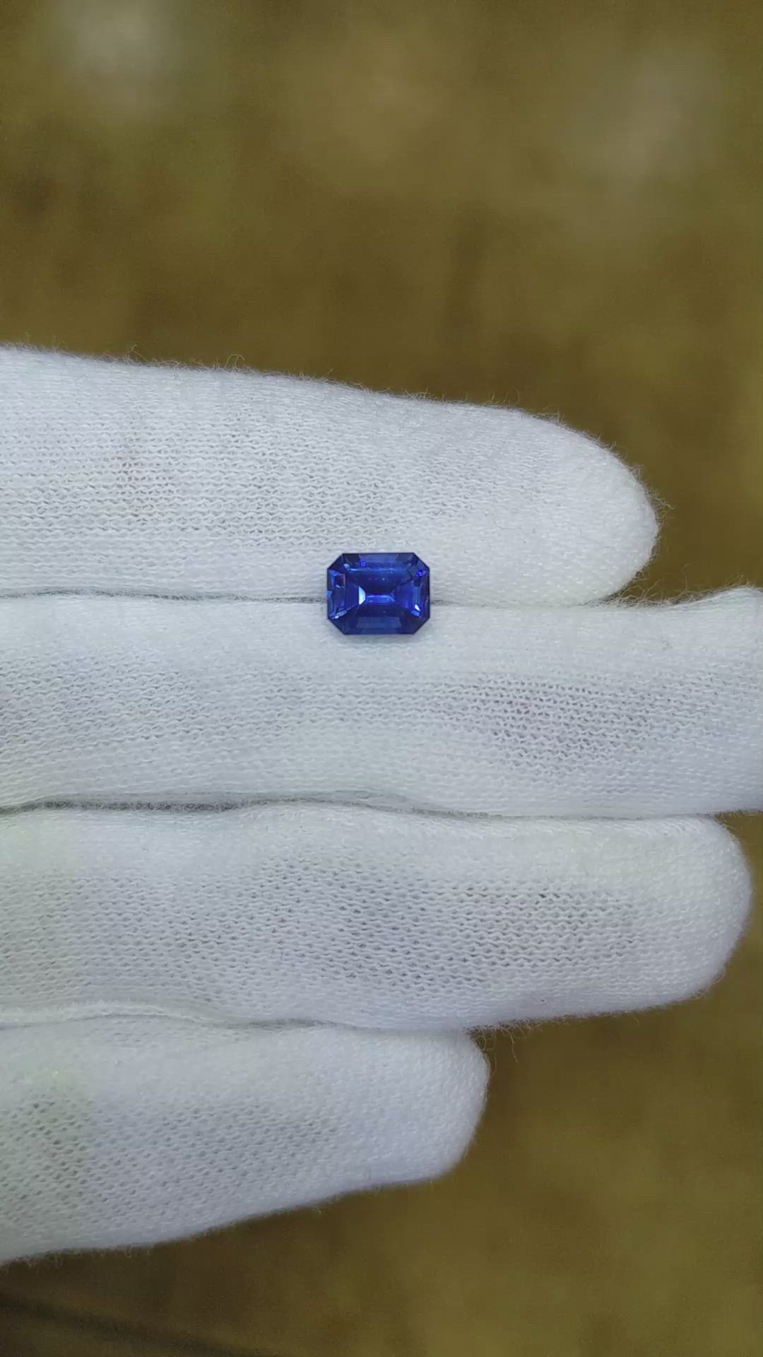 1.30 Ct. Blue Sapphire from Ceylon (Sri Lanka) Size Video