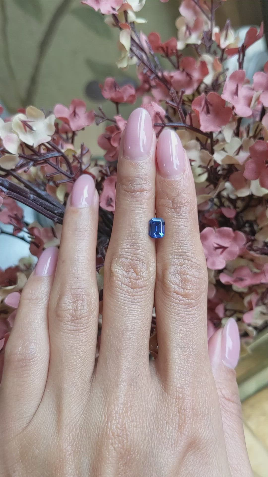1.30 Ct. Blue Sapphire from Ceylon (Sri Lanka) Size Video
