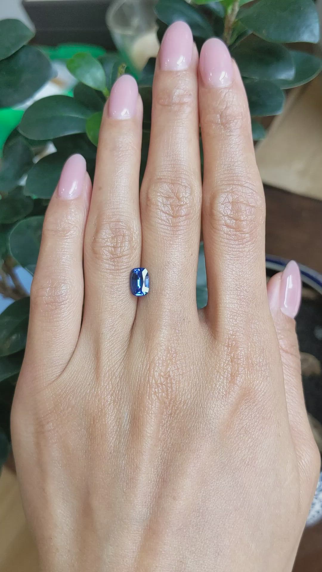 1.54 Ct. Blue Sapphire from Ceylon (Sri Lanka) Size Video