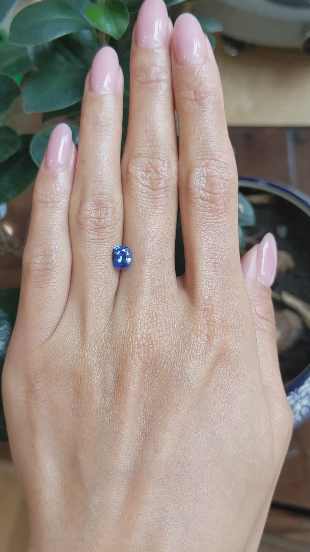 1.14 Ct. Blue Sapphire from Ceylon (Sri Lanka) Size Video