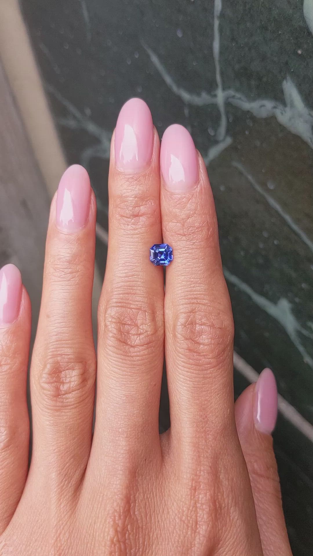 1.01 Ct. Blue Sapphire from Ceylon (Sri Lanka) Size Video