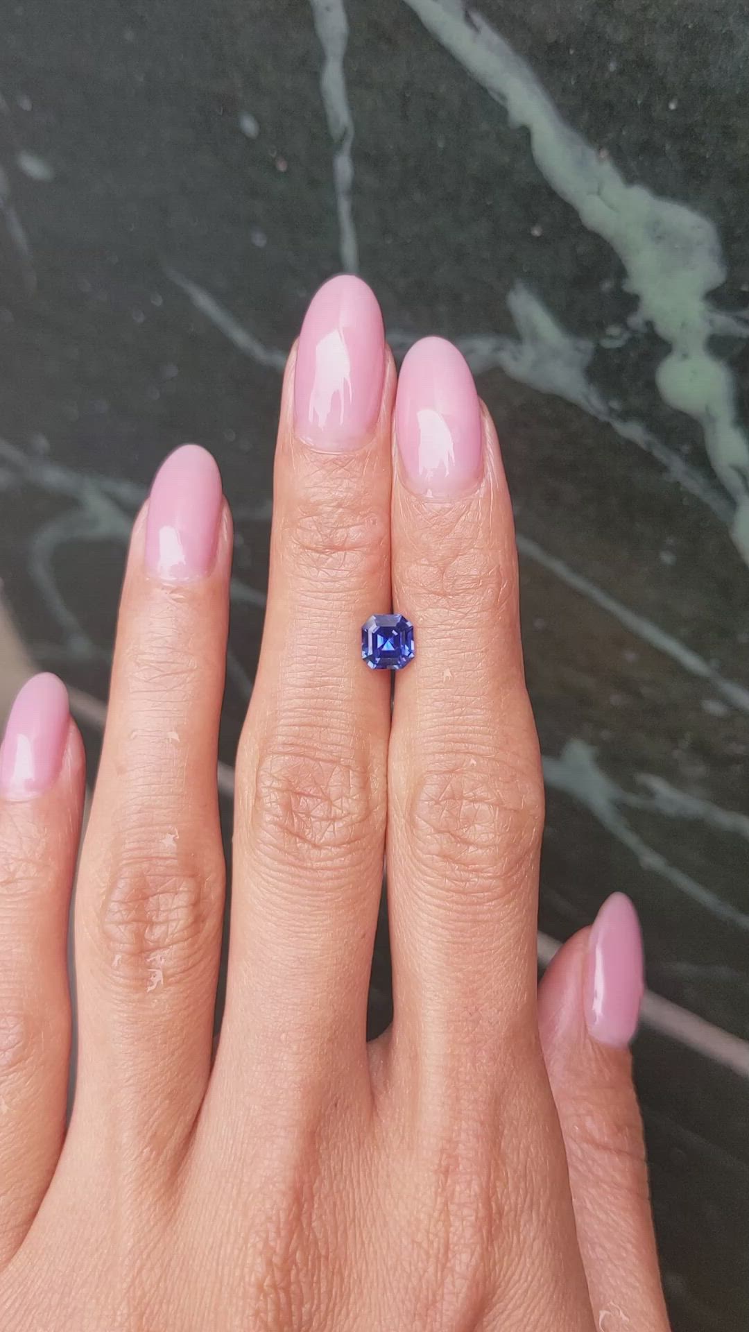 1.18 Ct. Blue Sapphire from Ceylon (Sri Lanka) Size Video