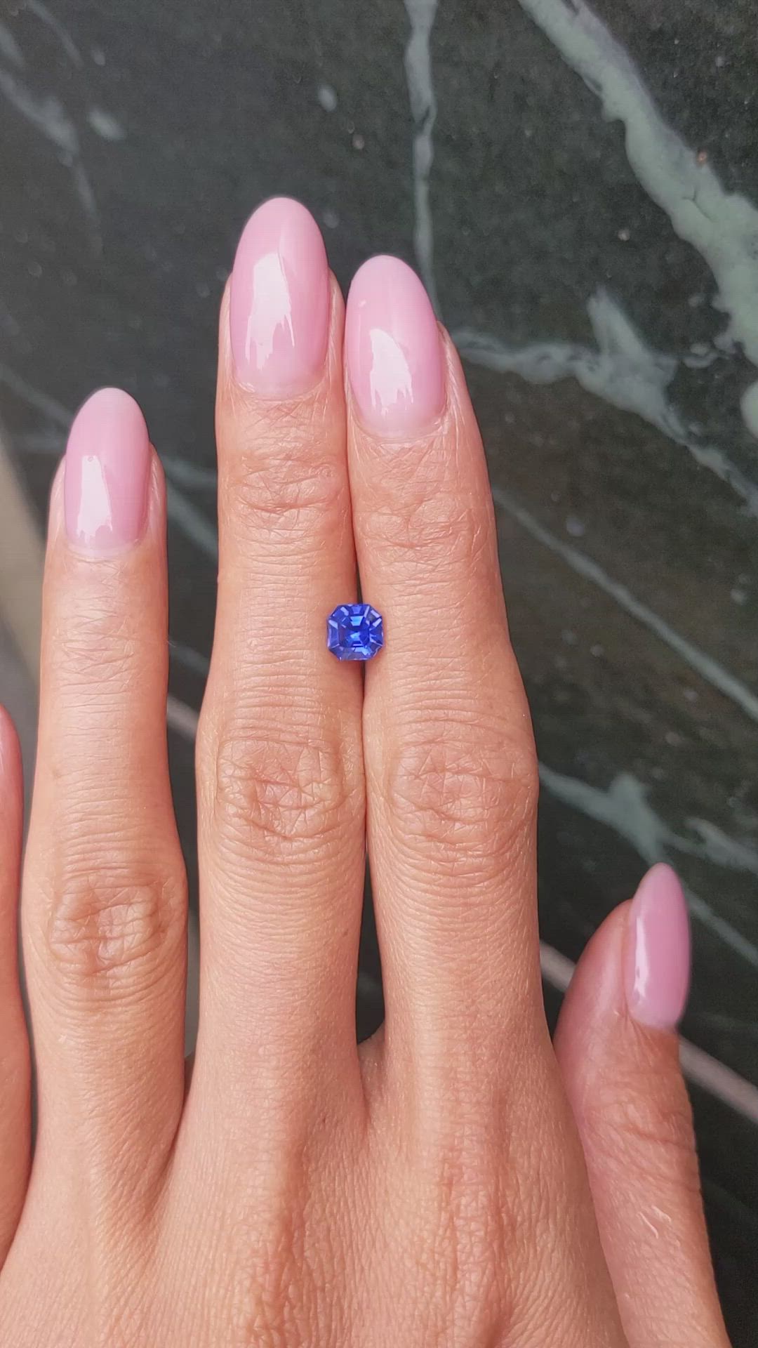 1.10 Ct. Blue Sapphire from Ceylon (Sri Lanka) Size Video