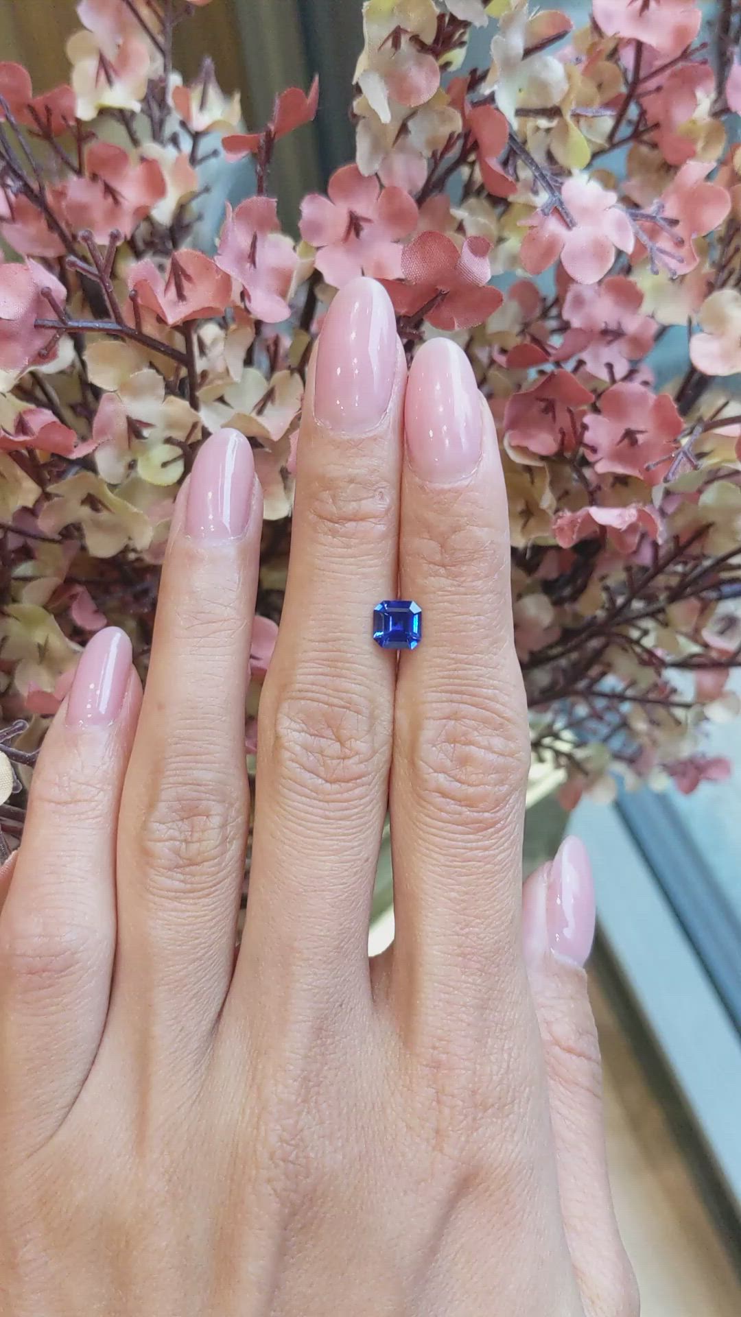 1.09 Ct. Blue Sapphire from Ceylon (Sri Lanka) Size Video