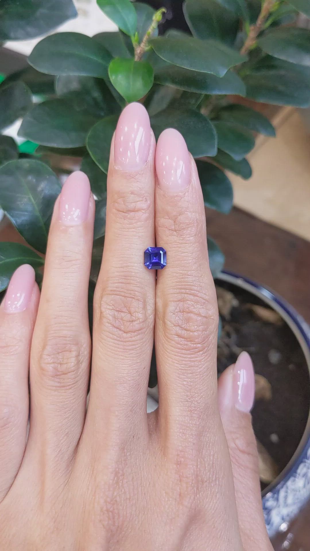 1.09 Ct. Blue Sapphire from Ceylon (Sri Lanka) Size Video