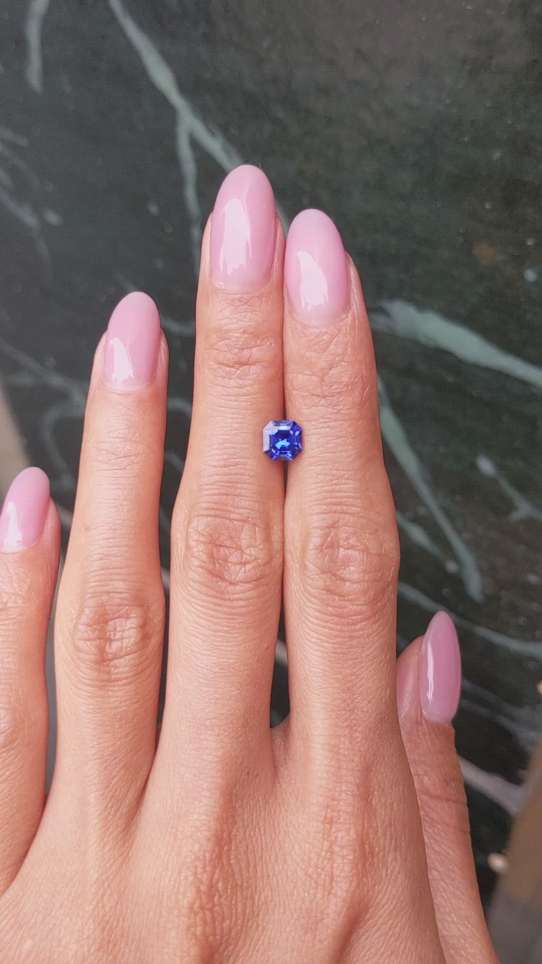 1.21 Ct. Blue Sapphire from Ceylon (Sri Lanka) Size Video