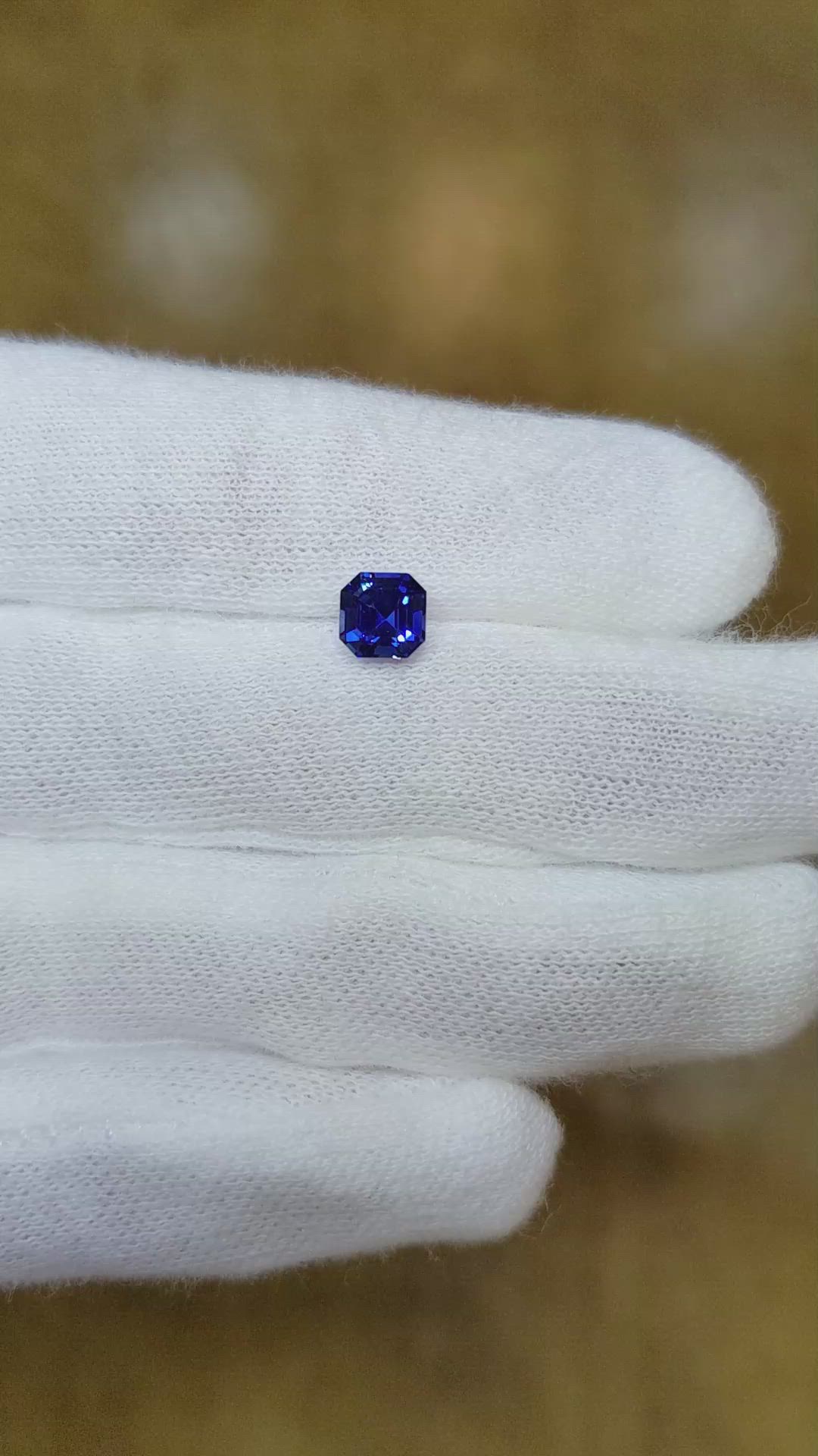 0.99 Ct. Blue Sapphire from Ceylon (Sri Lanka) Size Video