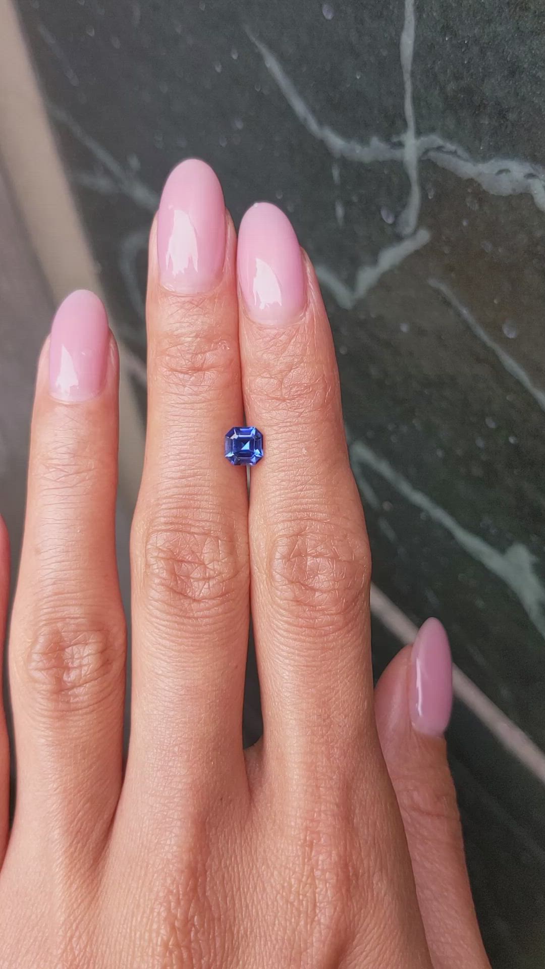 0.99 Ct. Blue Sapphire from Ceylon (Sri Lanka) Size Video