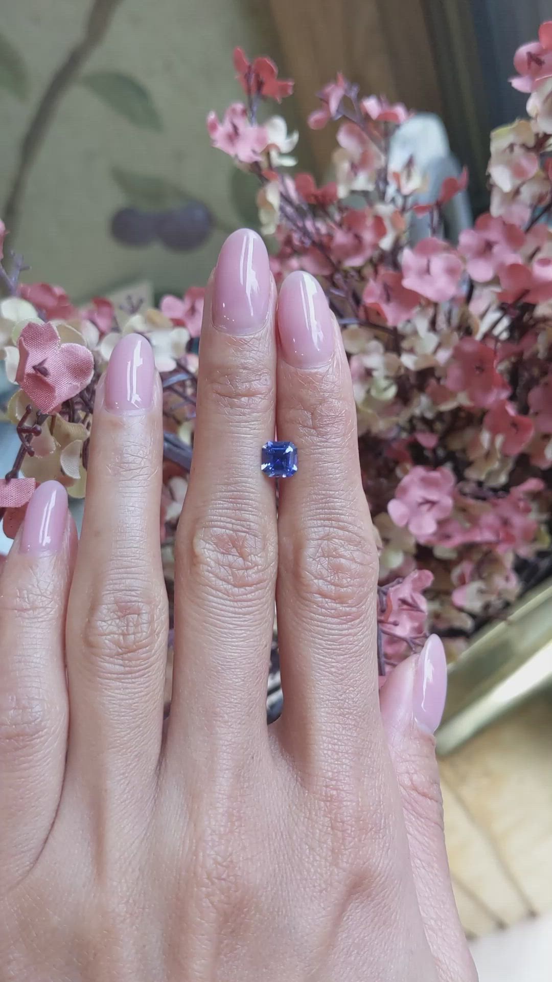 1.21 Ct. Blue Sapphire from Ceylon (Sri Lanka) Size Video