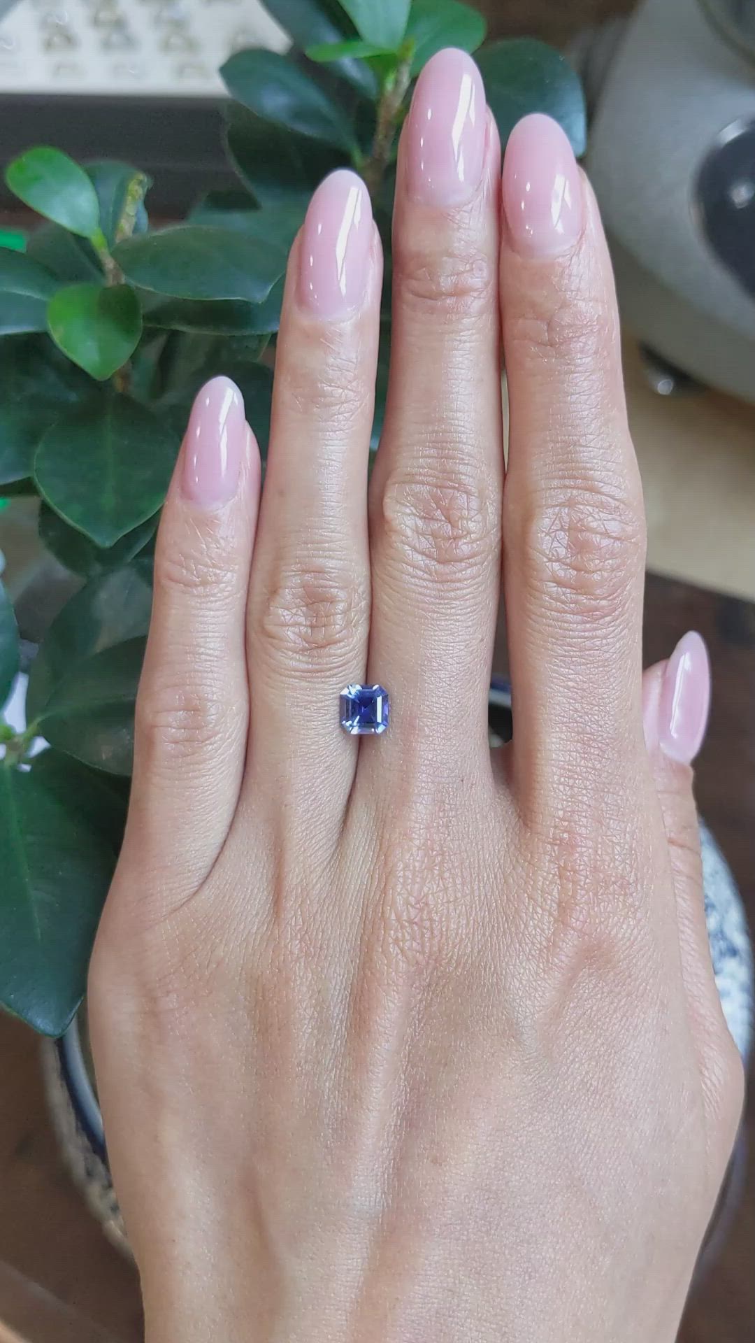 1.21 Ct. Blue Sapphire from Ceylon (Sri Lanka) Size Video