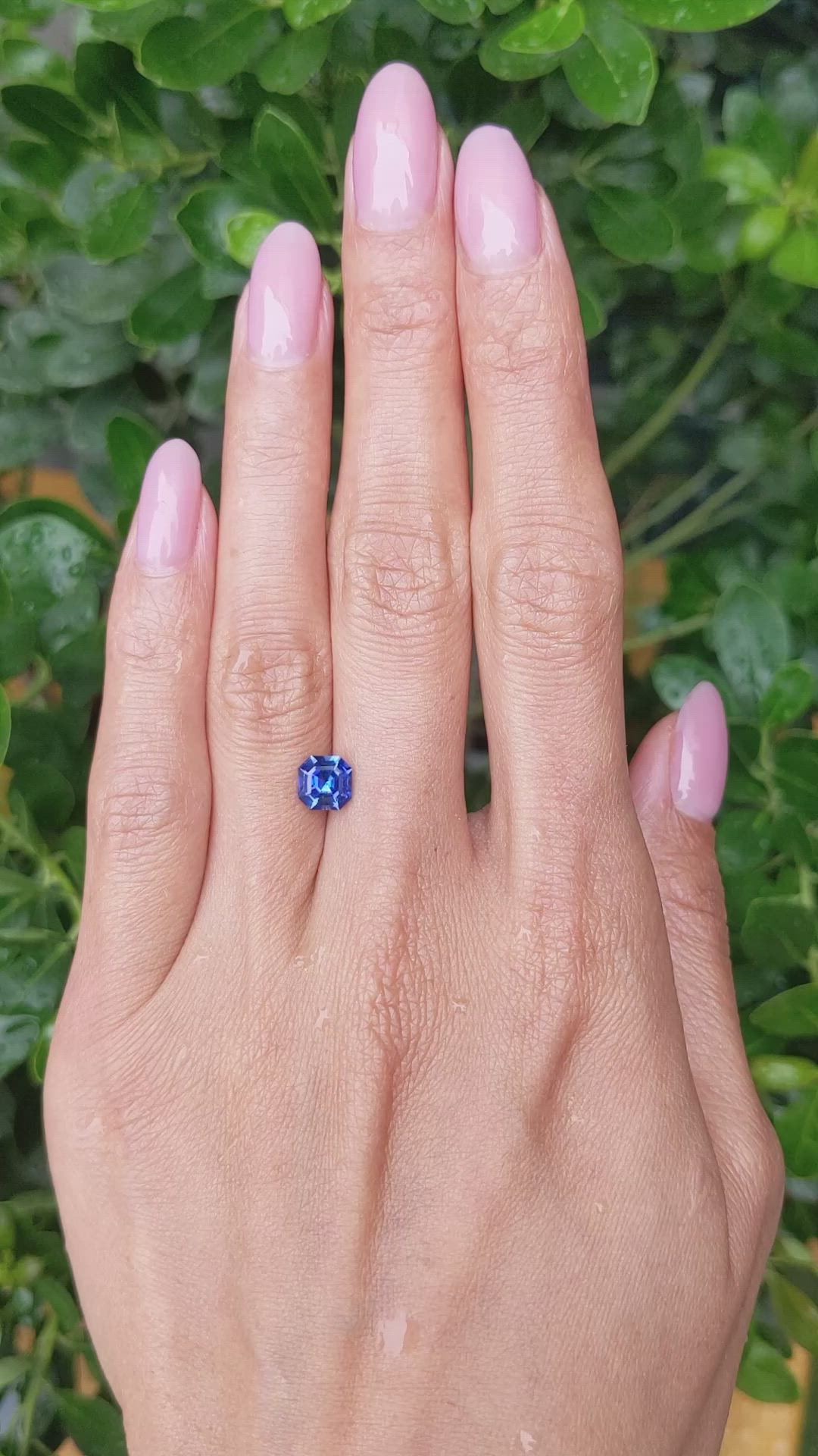 1.36 Ct. Blue Sapphire from Ceylon (Sri Lanka) Size Video