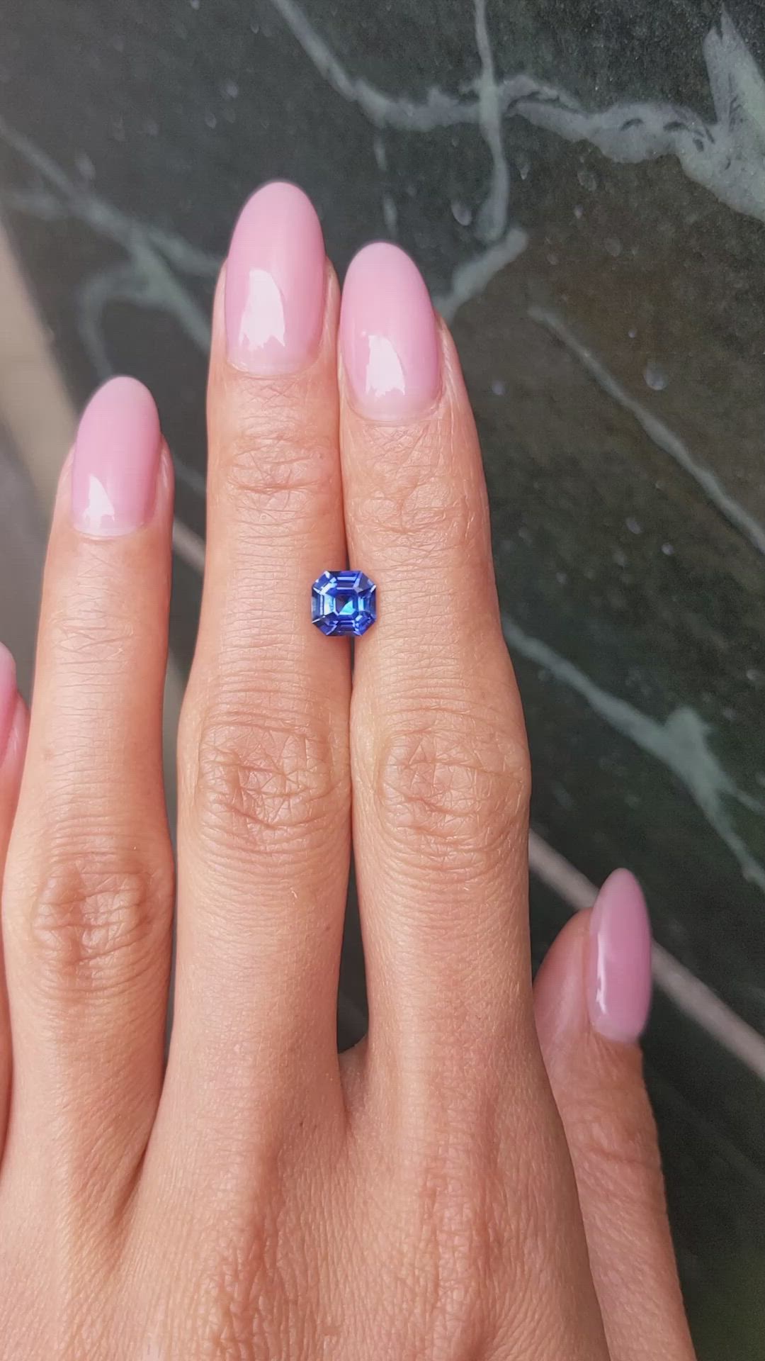 1.36 Ct. Blue Sapphire from Ceylon (Sri Lanka) Size Video