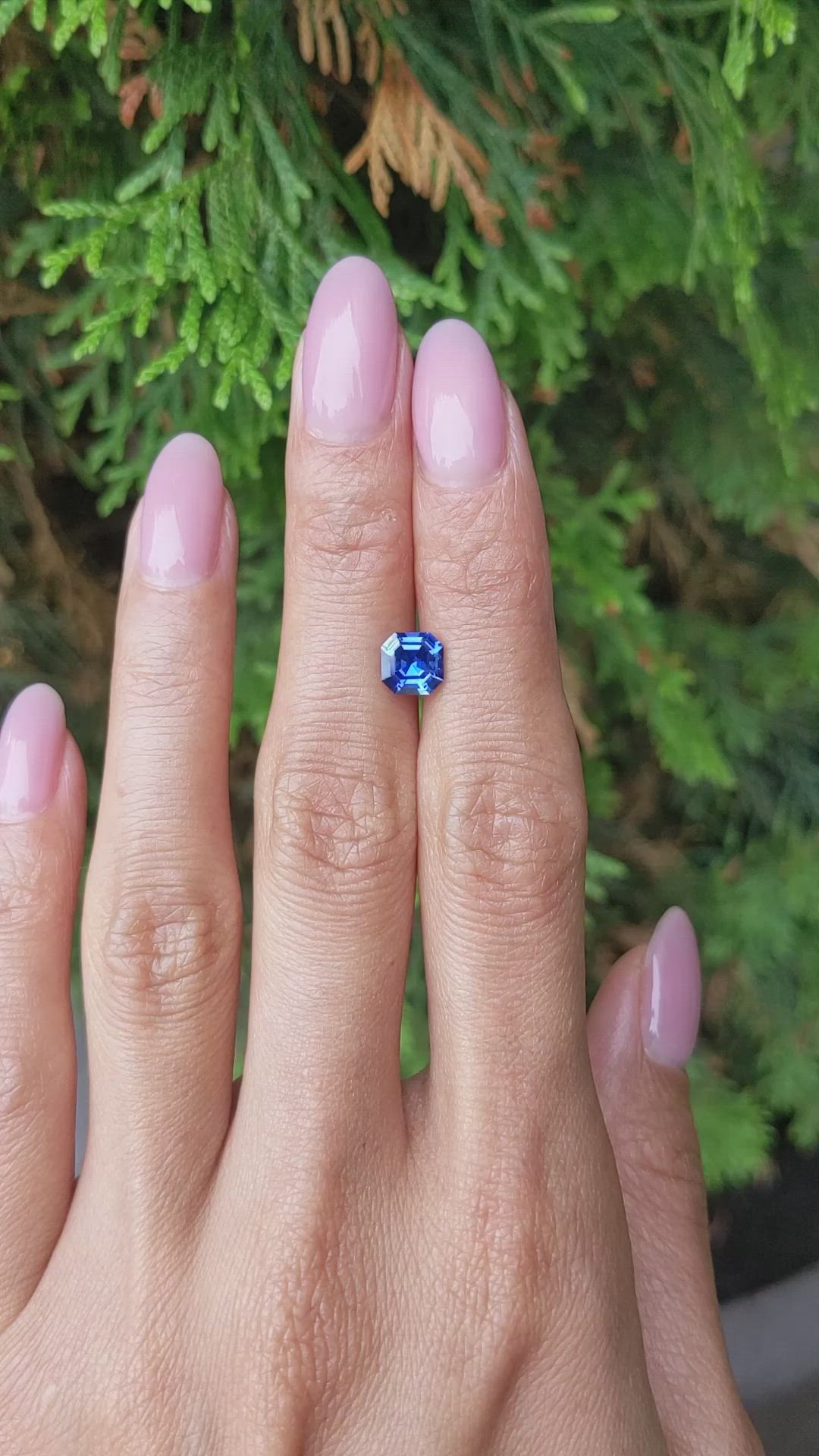 1.37 Ct. Blue Sapphire from Ceylon (Sri Lanka) Size Video