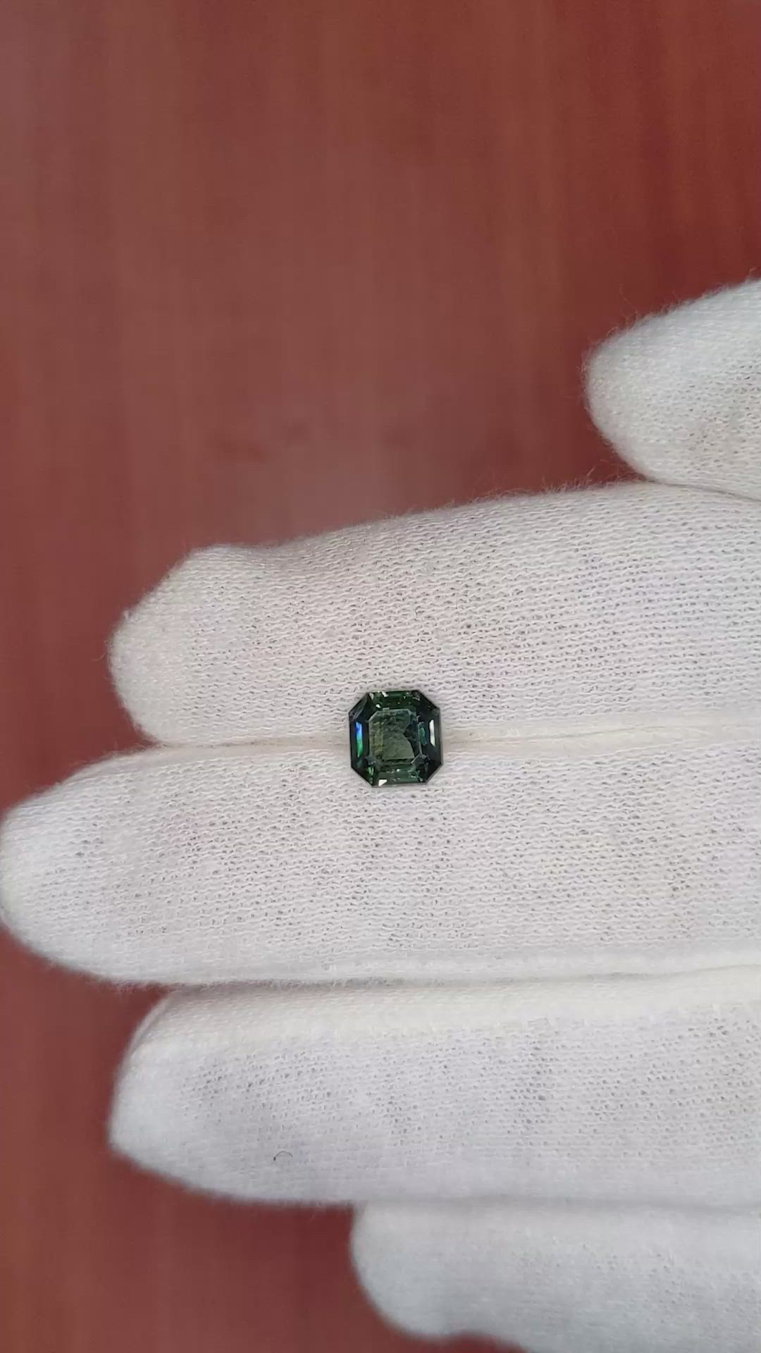 1.66 Ct. Bluish Green Sapphire from Ceylon (Sri Lanka) Size Video