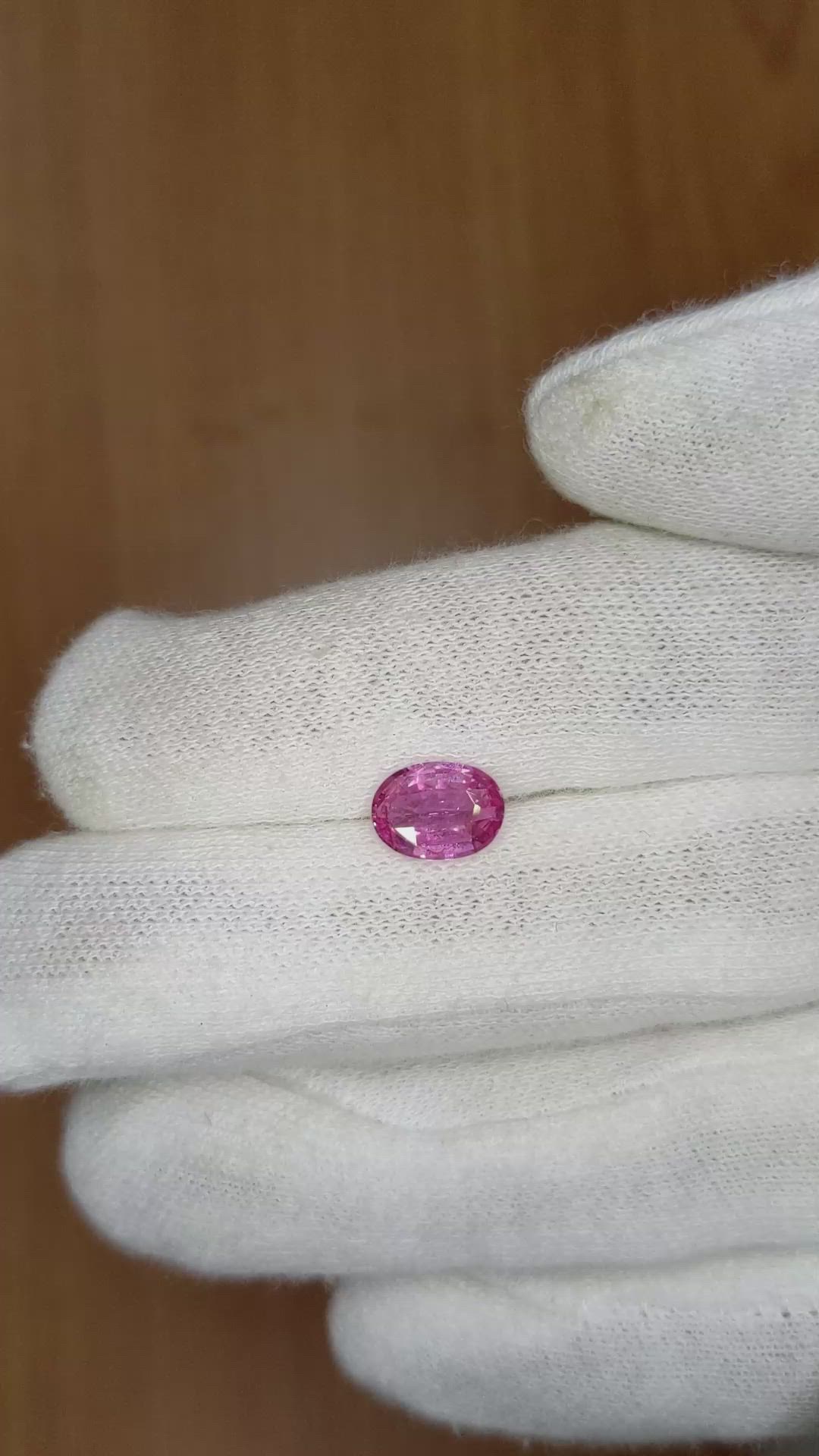 1.53 Ct. Pink Sapphire from Ceylon (Sri Lanka) Size Video