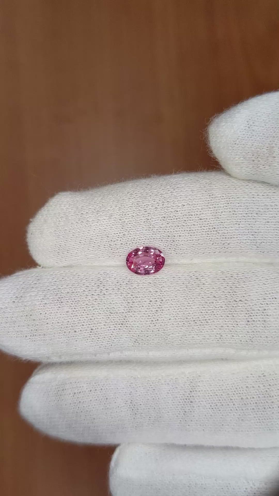 0.76 Ct. Pink Sapphire from Ceylon (Sri Lanka) Size Video