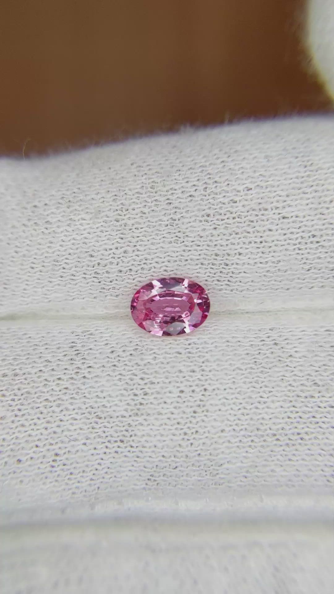 0.76 Ct. Pink Sapphire from Ceylon (Sri Lanka) Size Video