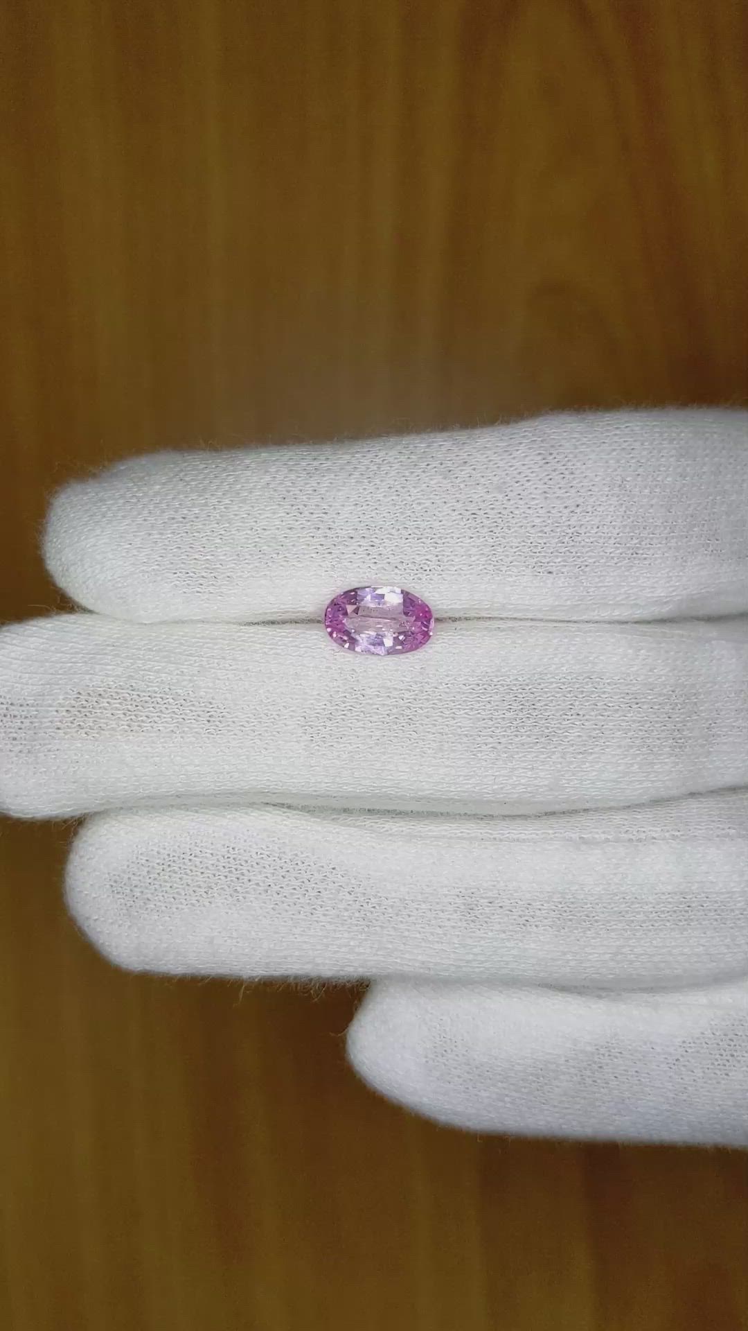 1.54 Ct. Pink Sapphire from Ceylon (Sri Lanka) Size Video