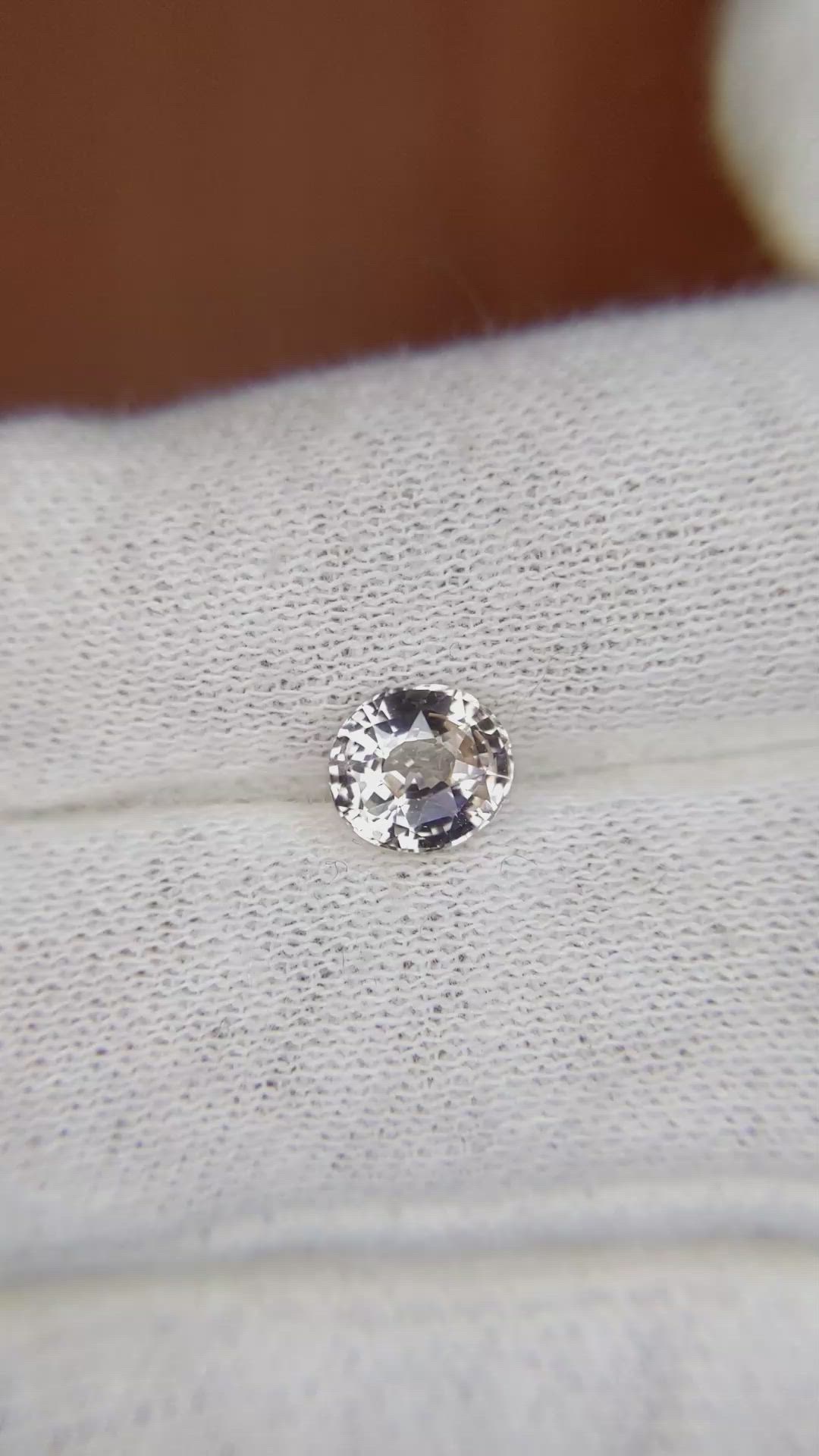1.26 Ct. Peach Sapphire from Ceylon (Sri Lanka) Size Video