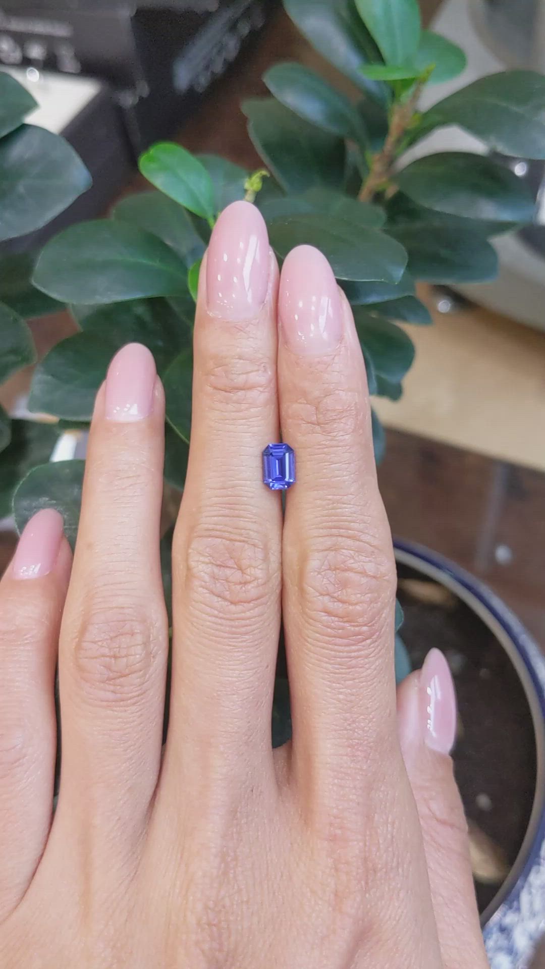 1.09 Ct. Blue Sapphire from Ceylon (Sri Lanka) Size Video