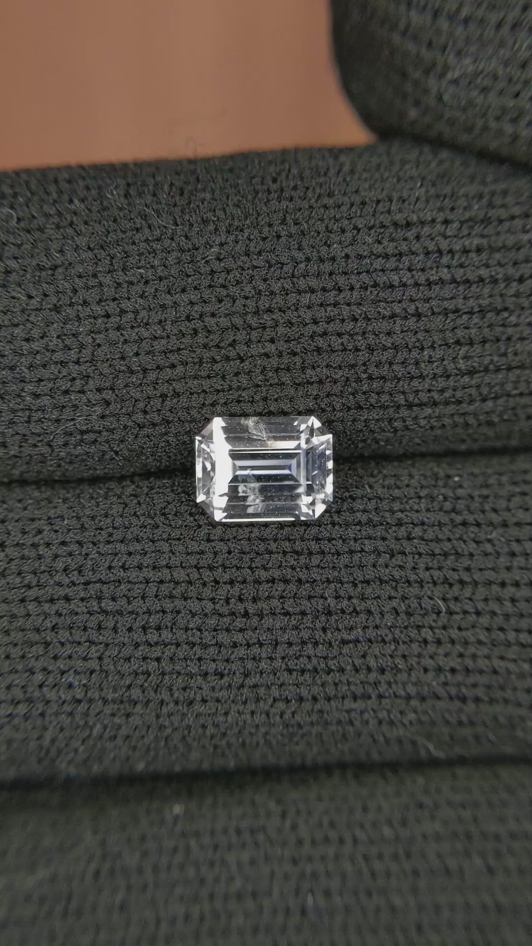 1.53 Ct. White Sapphire from Ceylon (Sri Lanka) Size Video