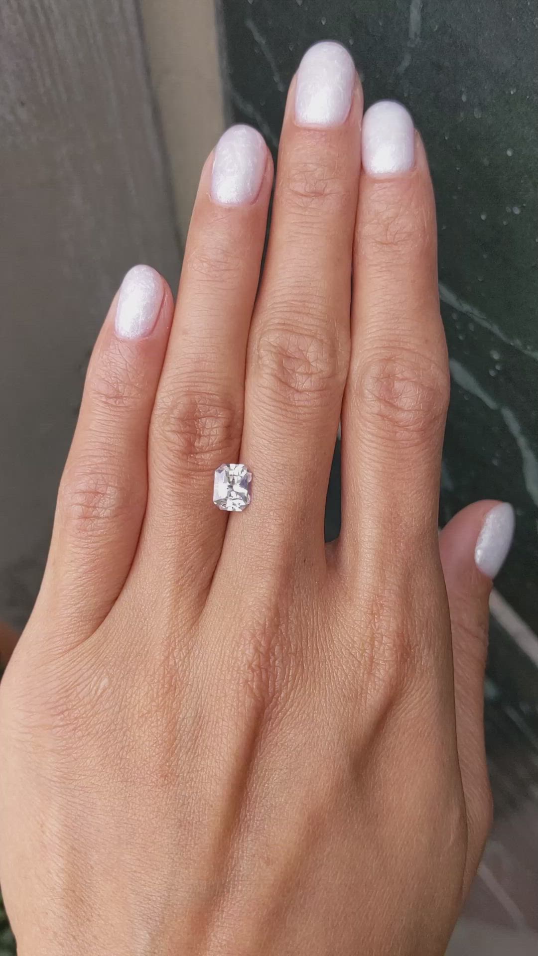 1.37 Ct. Peach Sapphire from Ceylon (Sri Lanka) Size Video