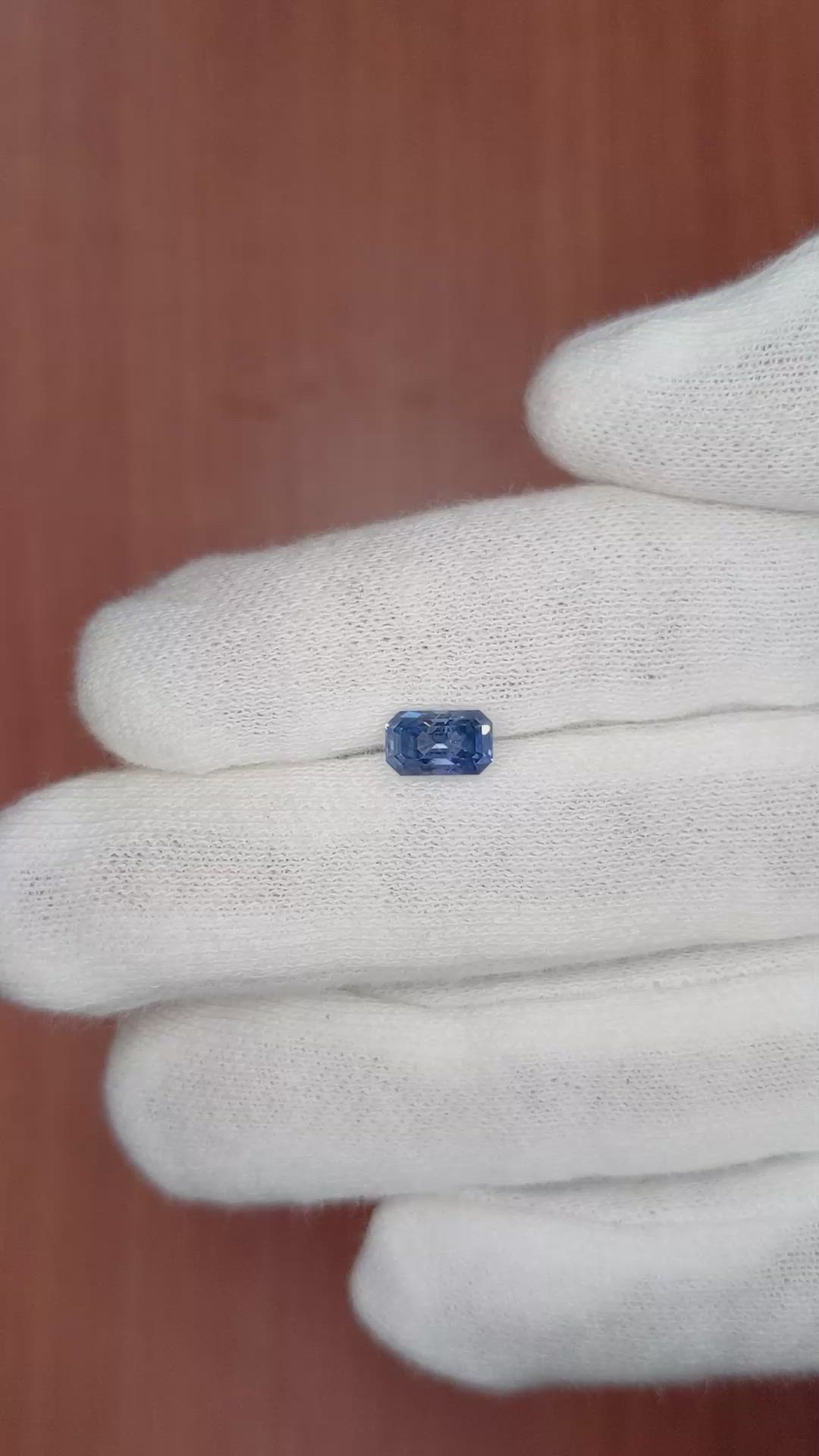 1.32 Ct. Blue Sapphire from Ceylon (Sri Lanka) Size Video