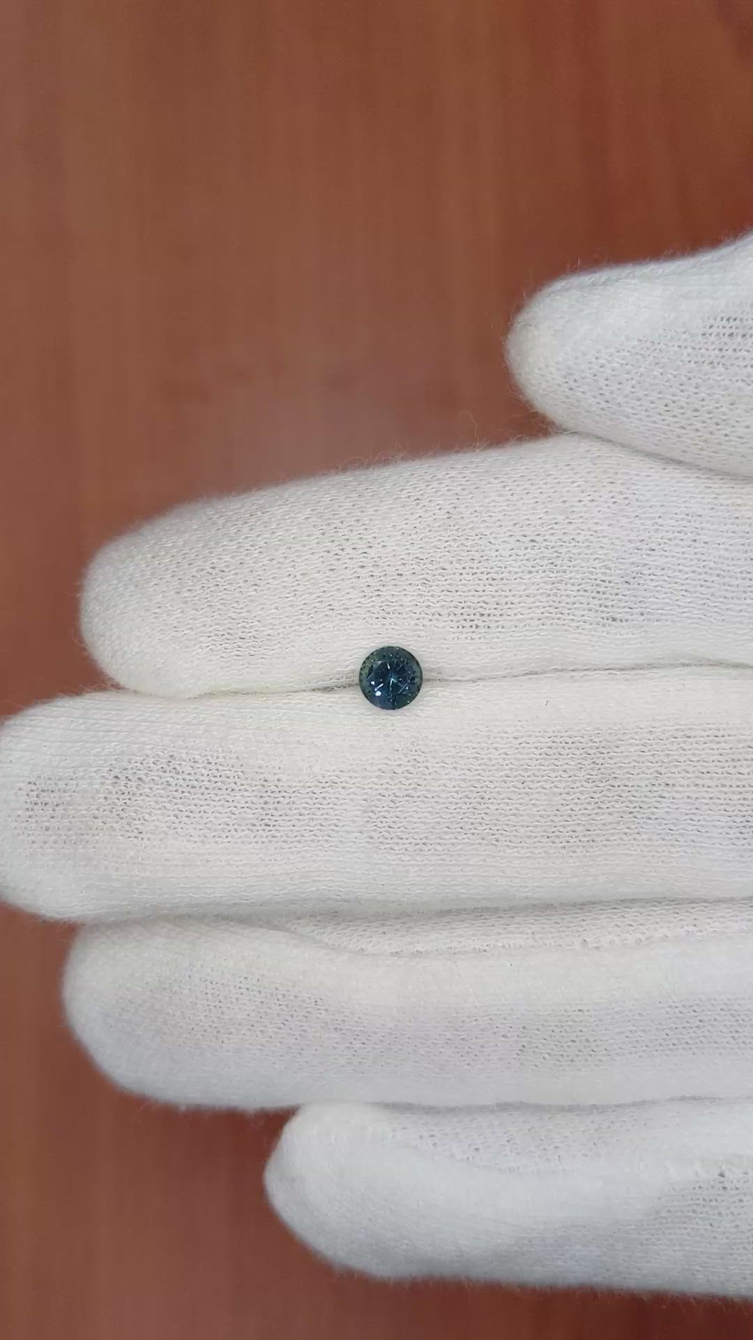 0.53 Ct. Greenish Blue Sapphire from Madagascar Size Video