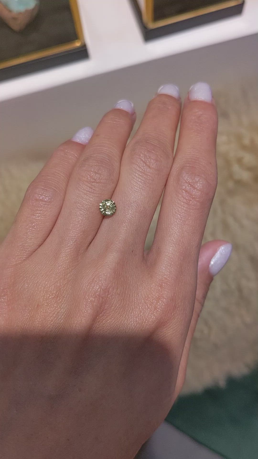 1.12 Ct. Greenish Yellow Sapphire from Madagascar Size Video