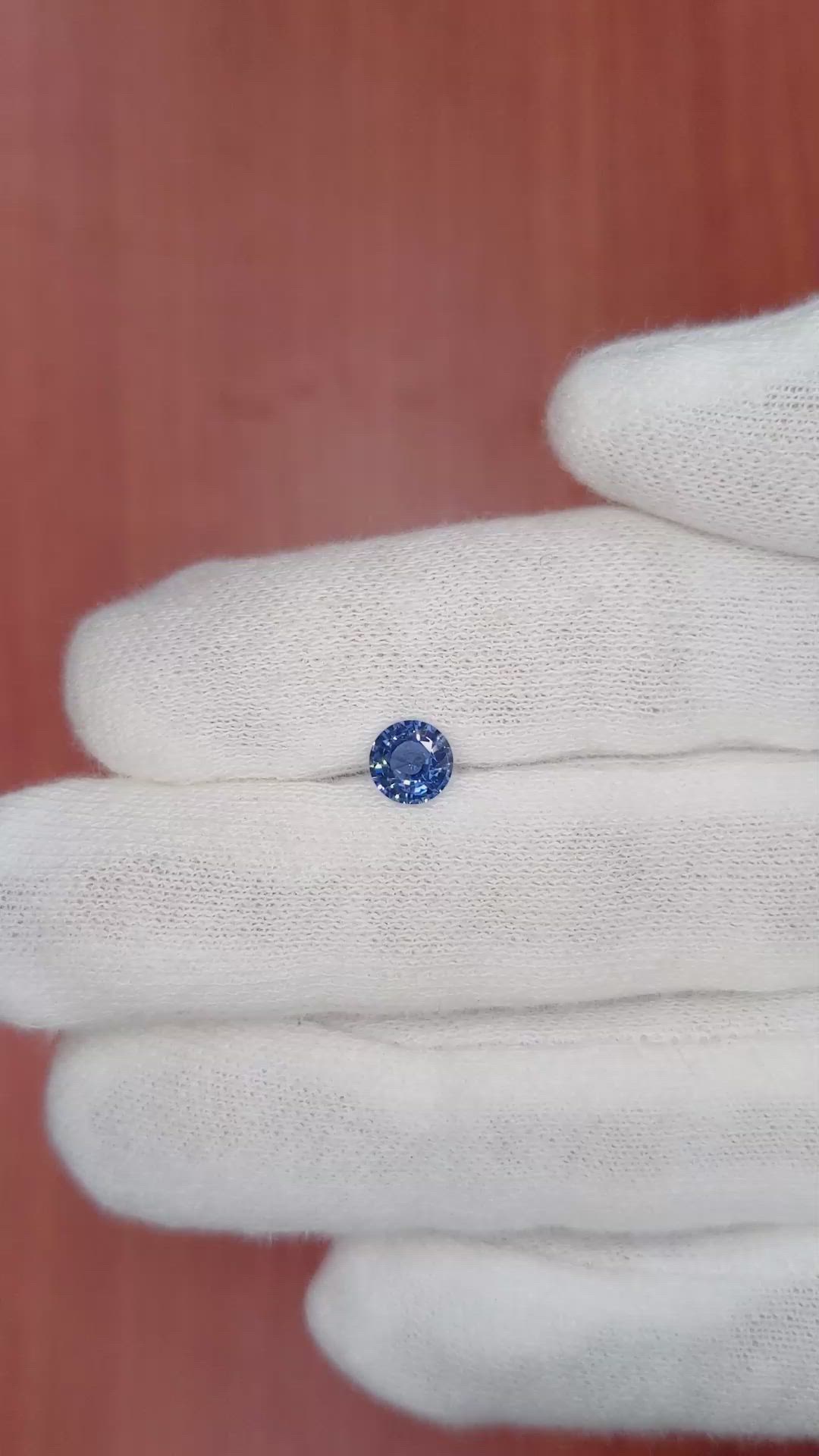 0.76 Ct. Blue Sapphire from Ceylon (Sri Lanka) Size Video