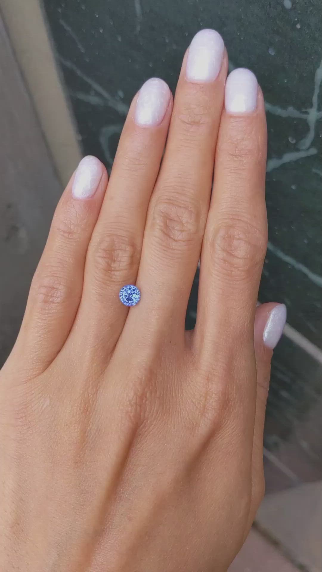 1.22 Ct. Blue Sapphire from Ceylon (Sri Lanka) Size Video