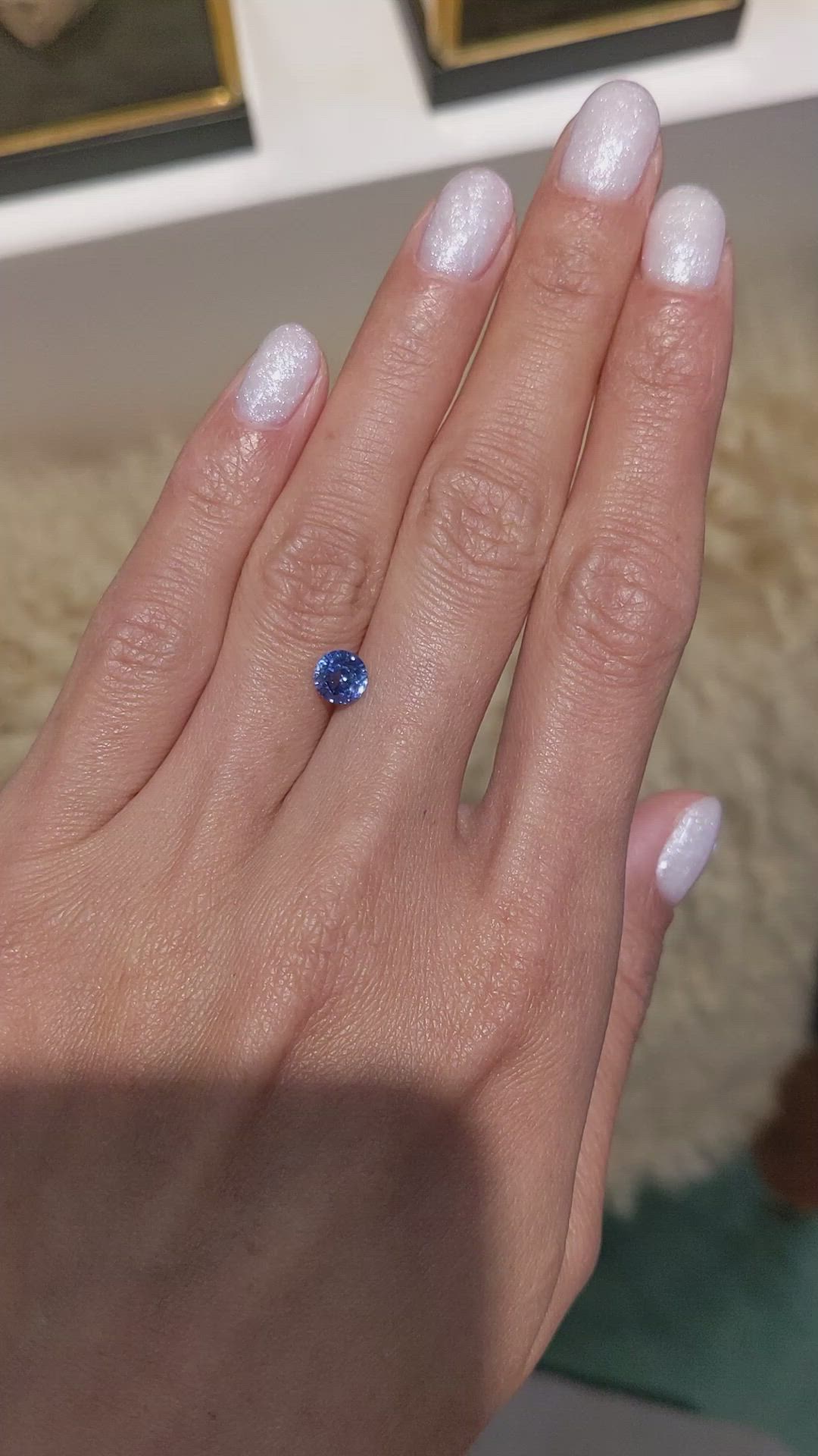 1.22 Ct. Blue Sapphire from Ceylon (Sri Lanka) Size Video