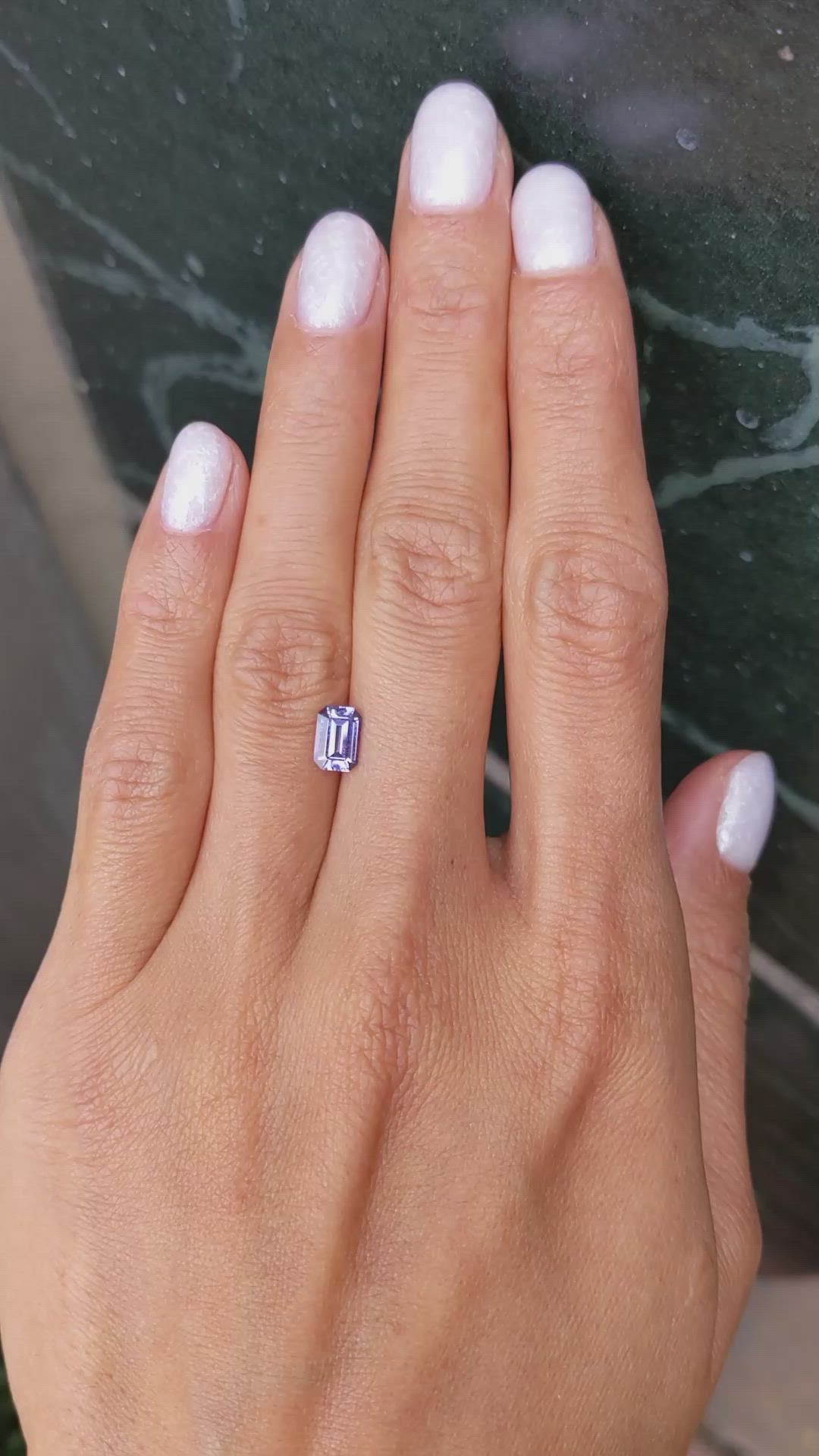 1.07 Ct. Purple Sapphire from Ceylon (Sri Lanka) Size Video