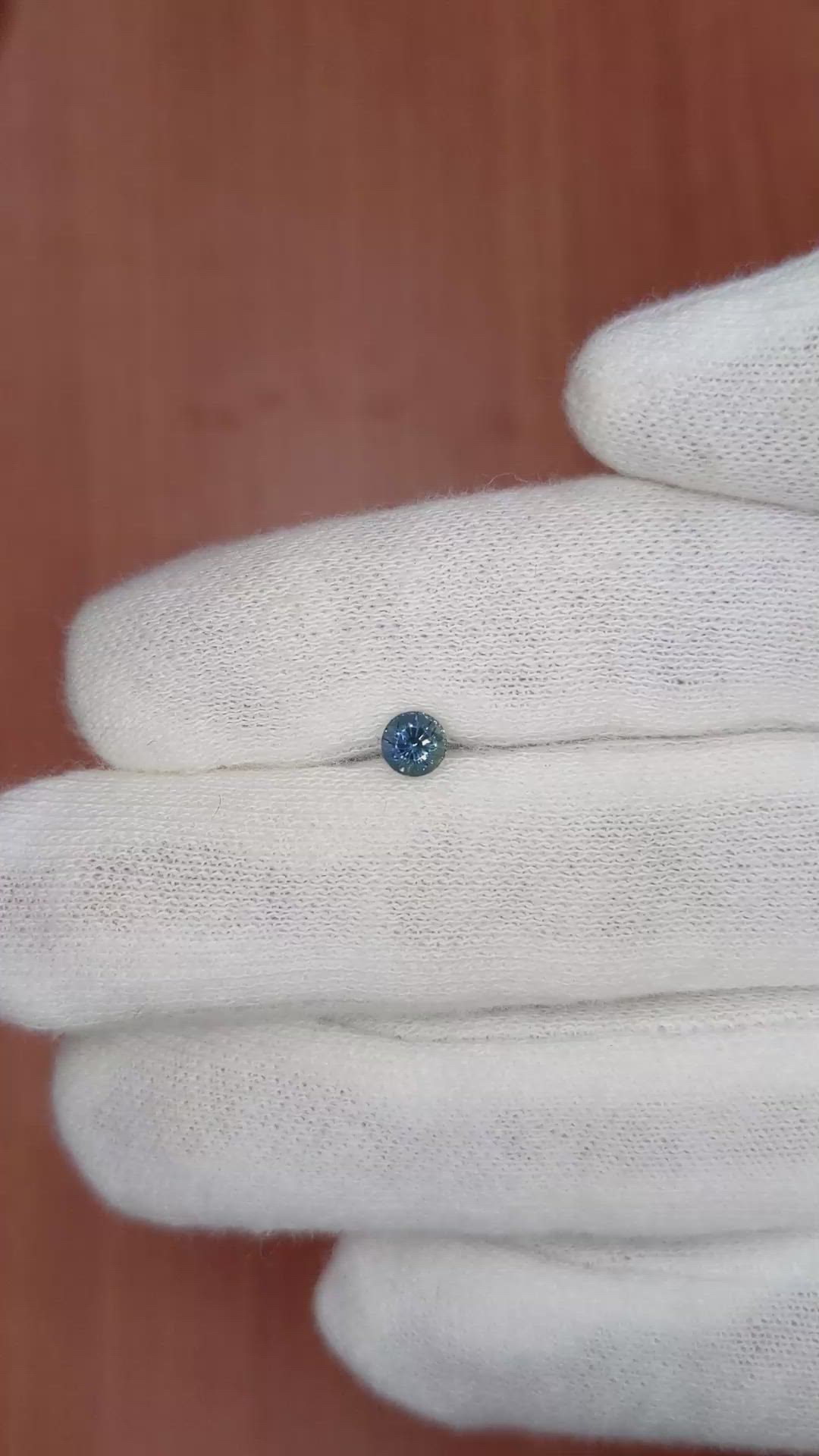 0.42 Ct. Greenish Blue Sapphire from Madagascar Size Video
