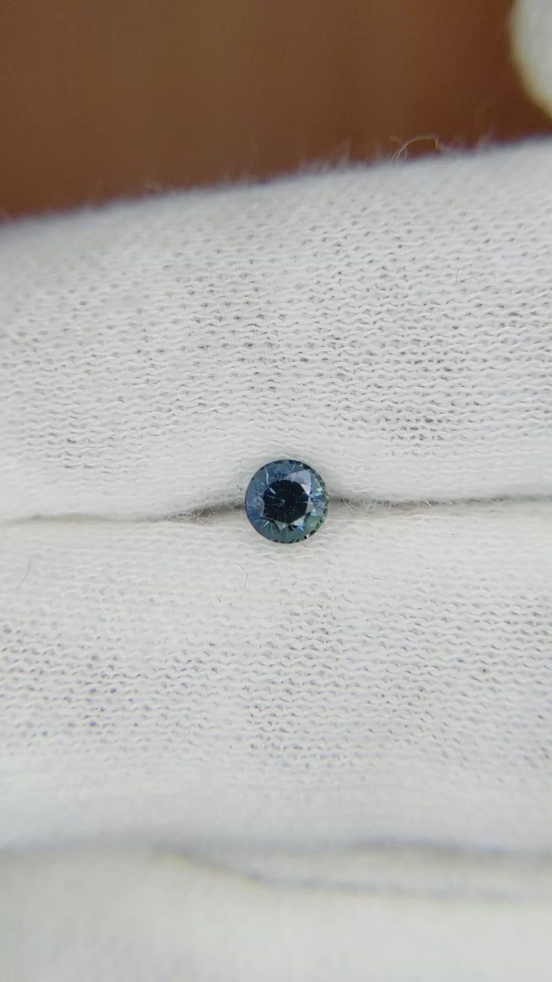 0.42 Ct. Greenish Blue Sapphire from Madagascar Size Video
