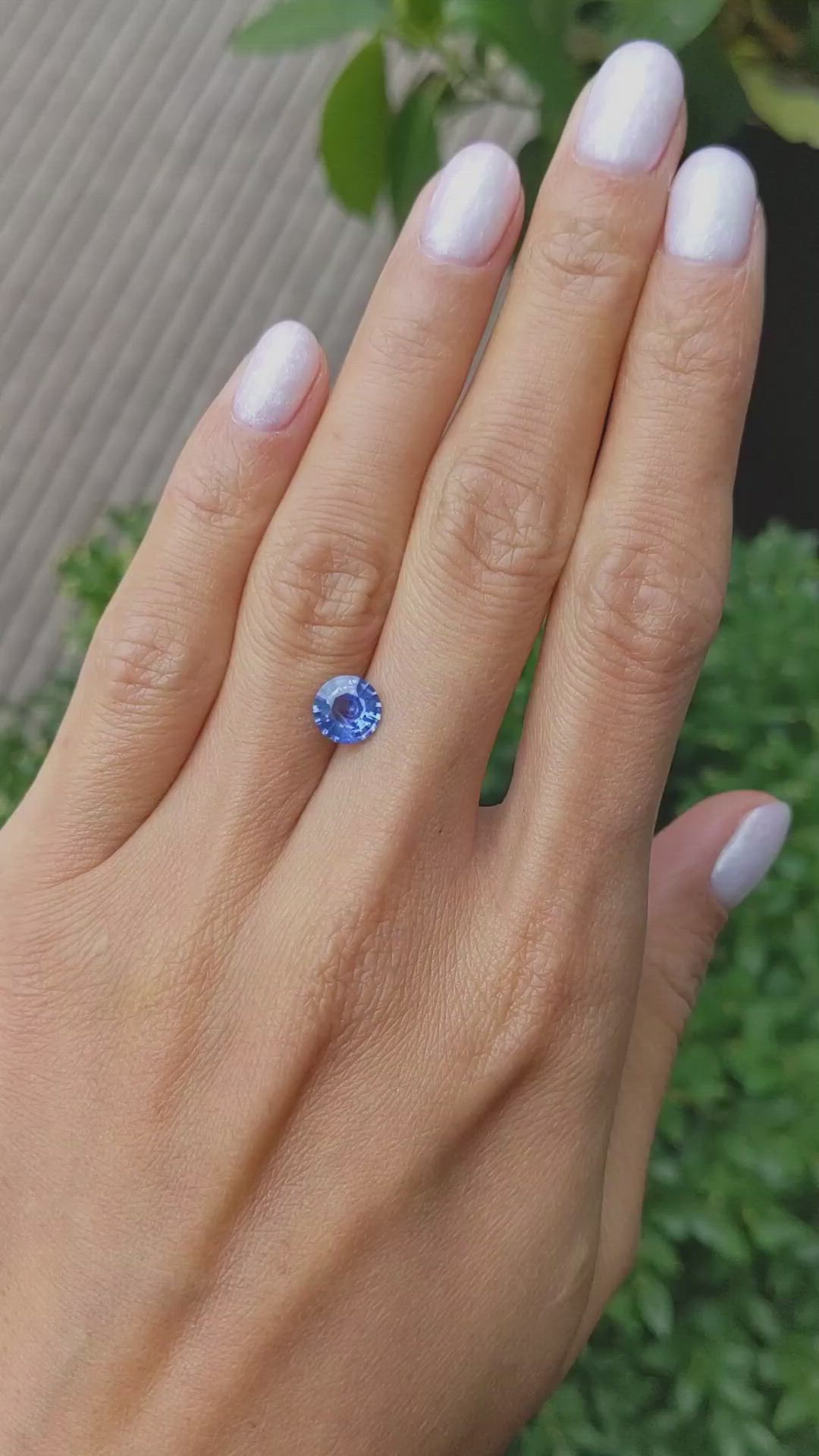 1.57 Ct. Blue Sapphire from Ceylon (Sri Lanka) Size Video