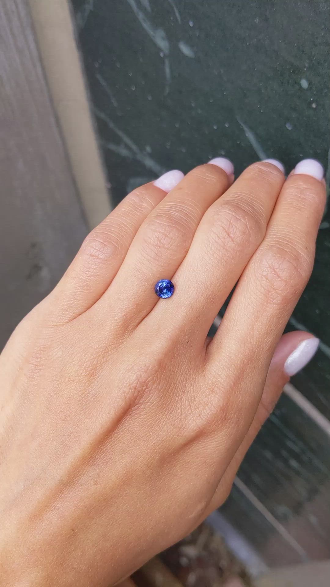 1.11 Ct. Blue Sapphire from Ceylon (Sri Lanka) Size Video