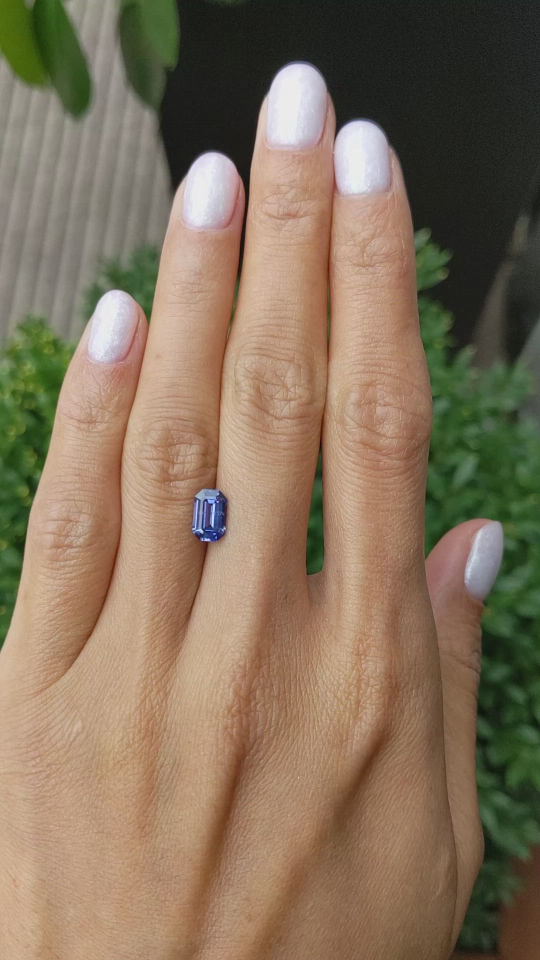 1.45 Ct. Purplish Blue Sapphire from Ceylon (Sri Lanka) Size Video