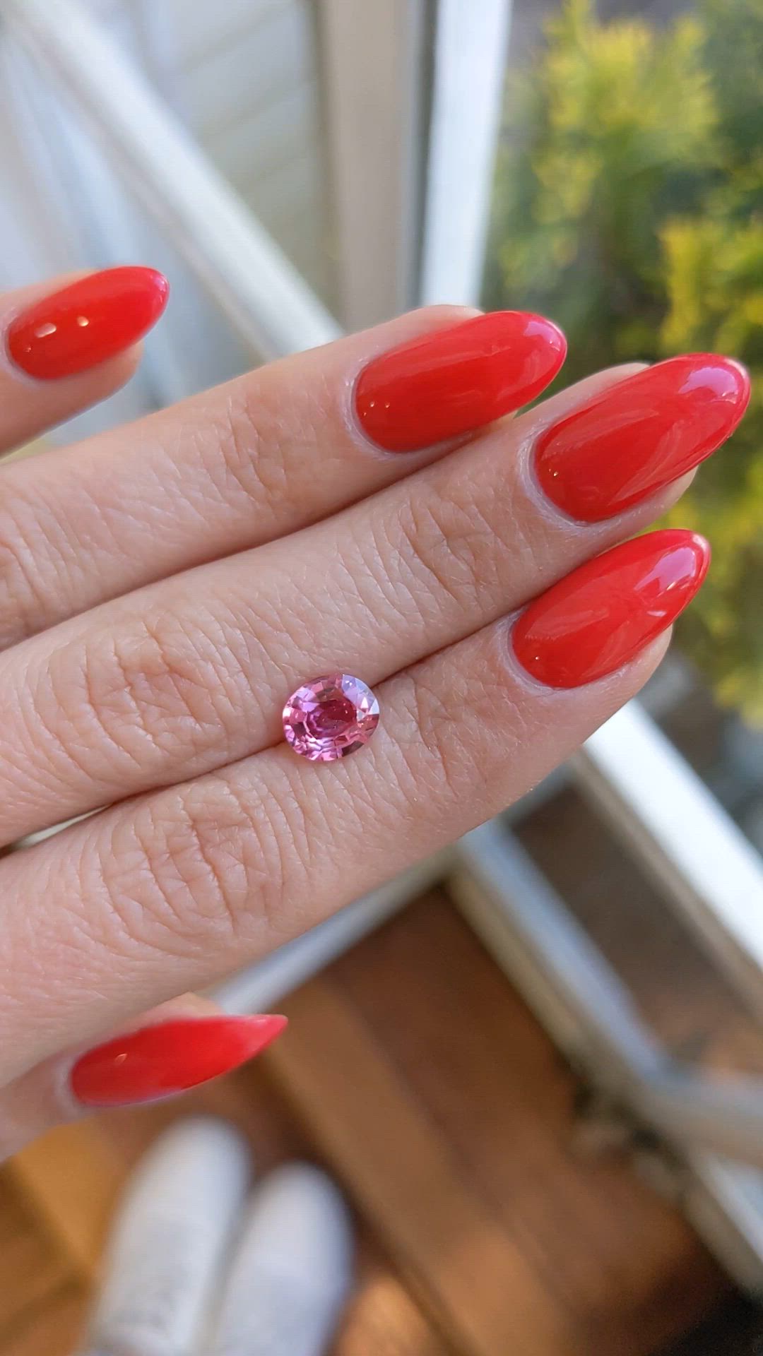 1.59 Ct. Pink Sapphire from Ceylon (Sri Lanka) Size Video
