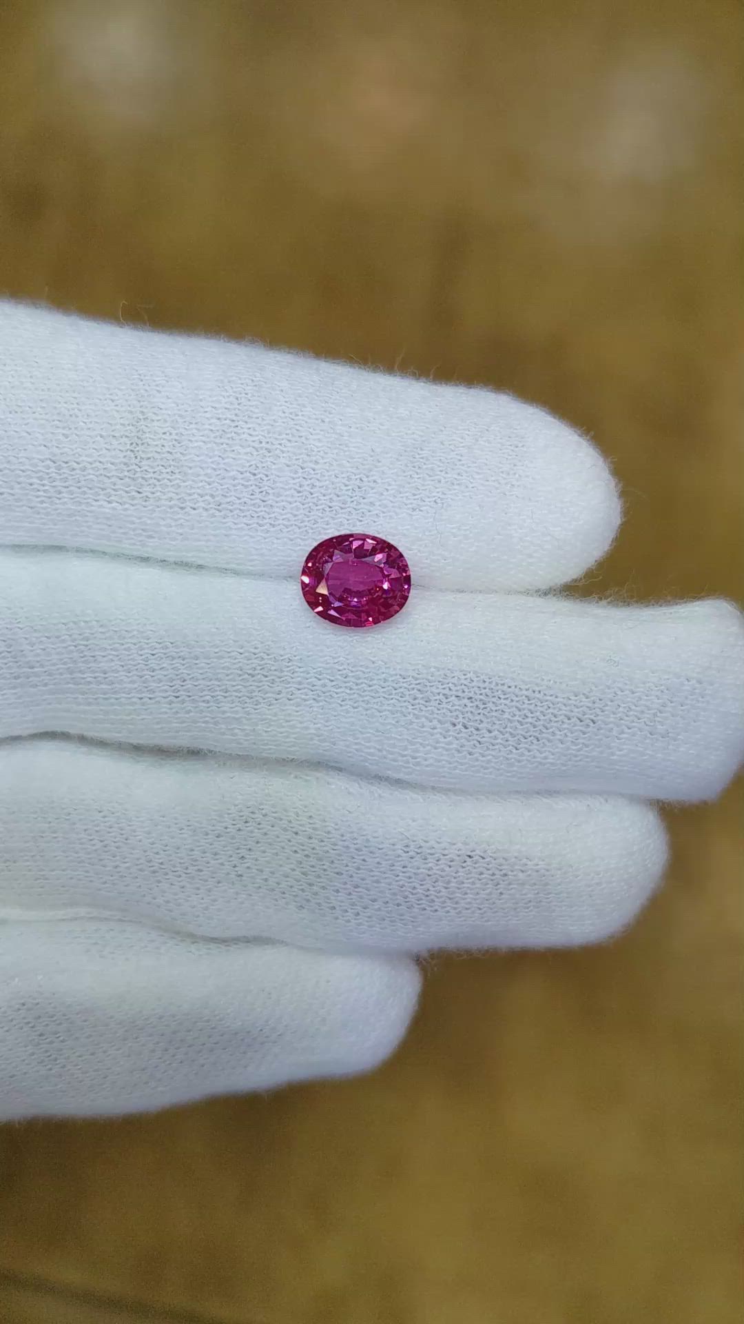 1.59 Ct. Pink Sapphire from Ceylon (Sri Lanka) Size Video