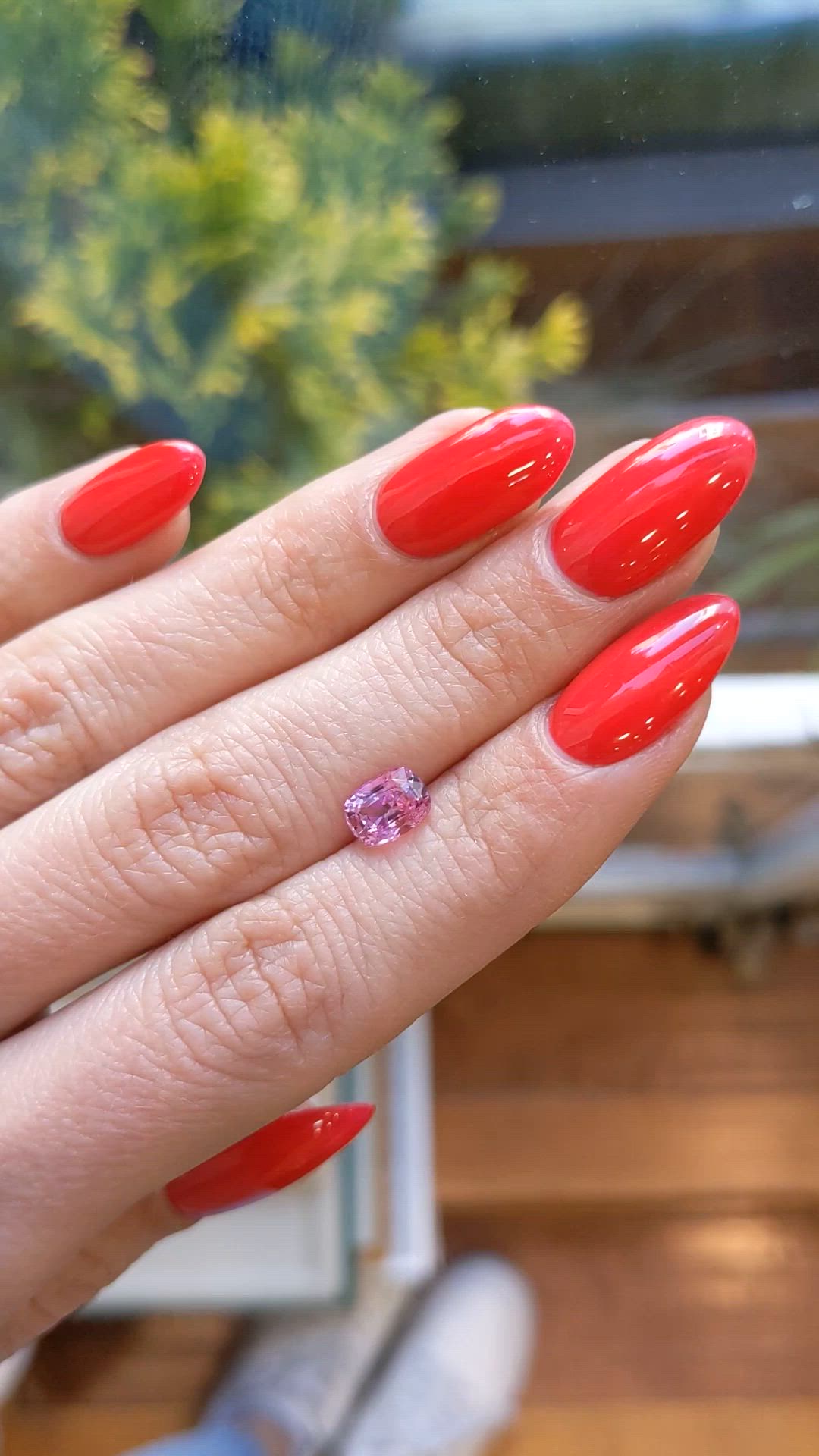 1.30 Ct. Pink Sapphire from Ceylon (Sri Lanka) Size Video