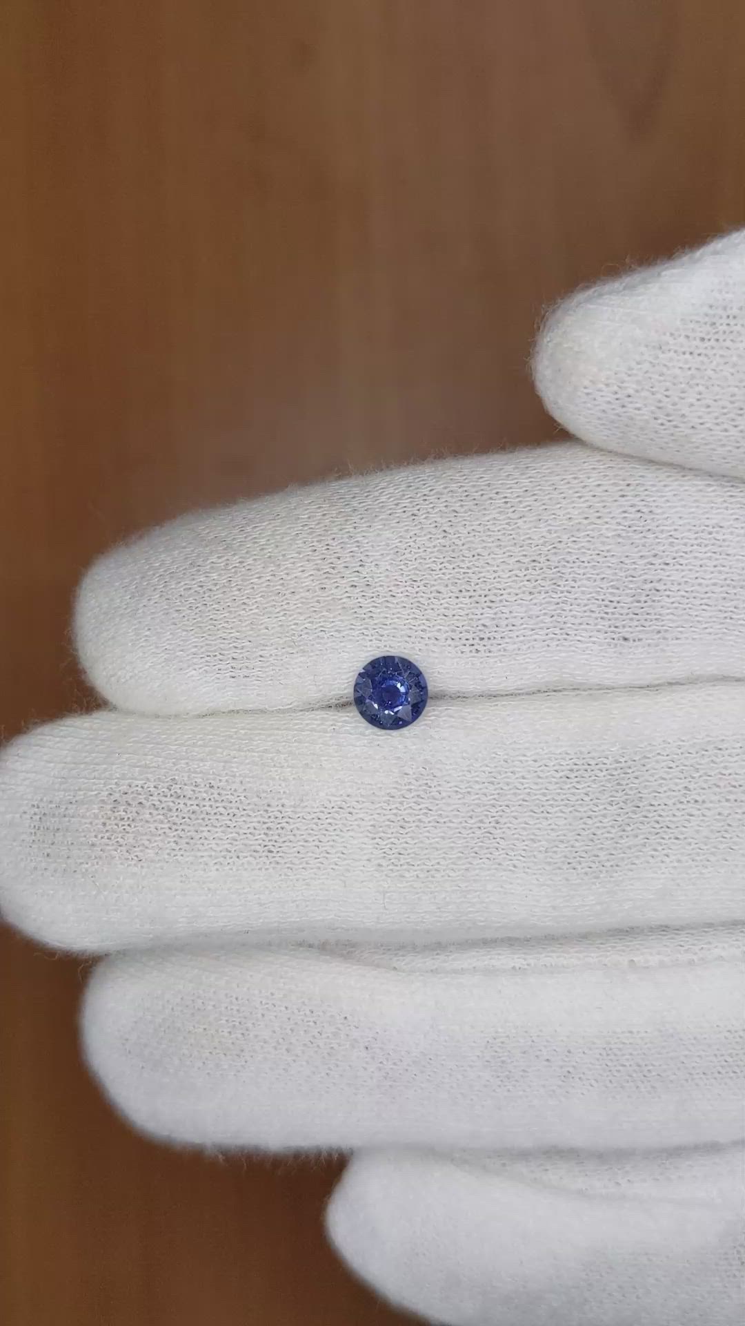 0.54 Ct. Blue Sapphire from Ceylon (Sri Lanka) Size Video