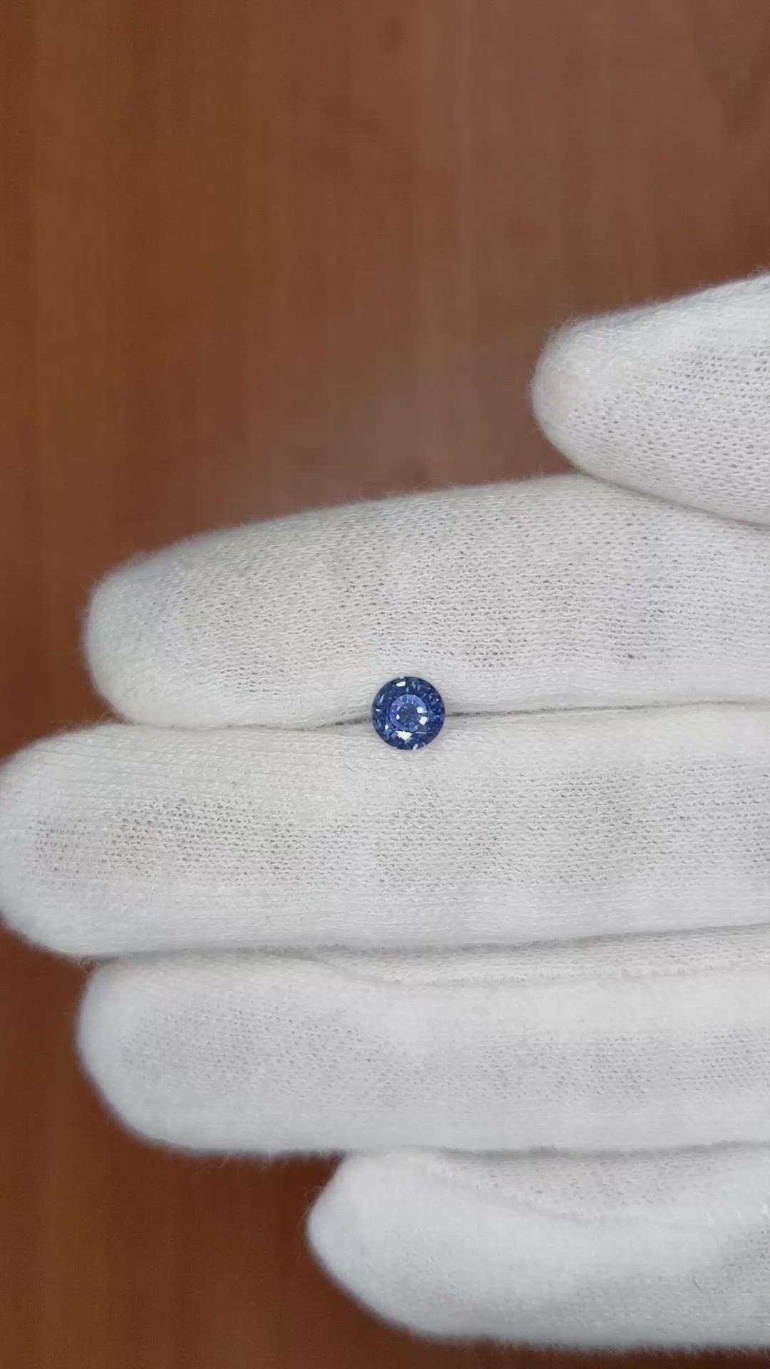 0.66 Ct. Blue Sapphire from Ceylon (Sri Lanka) Size Video