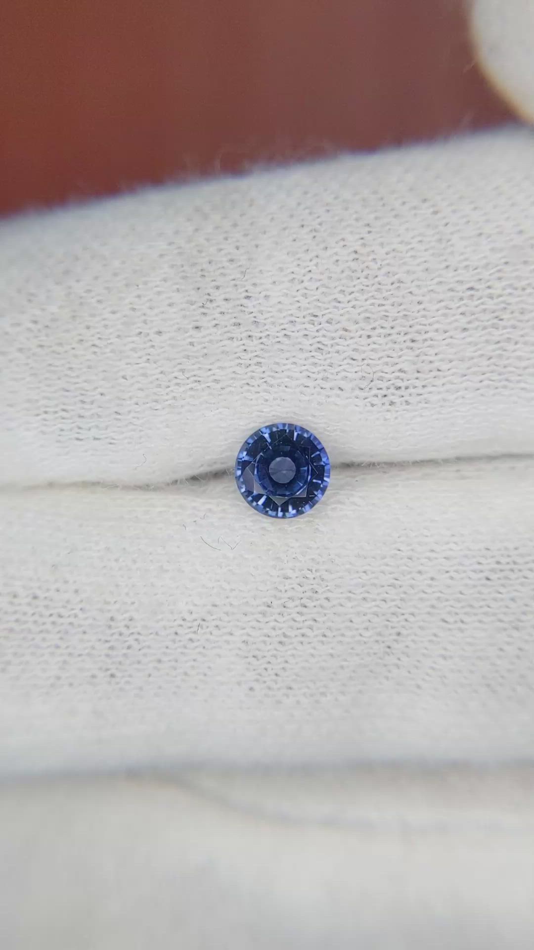 0.66 Ct. Blue Sapphire from Ceylon (Sri Lanka) Size Video