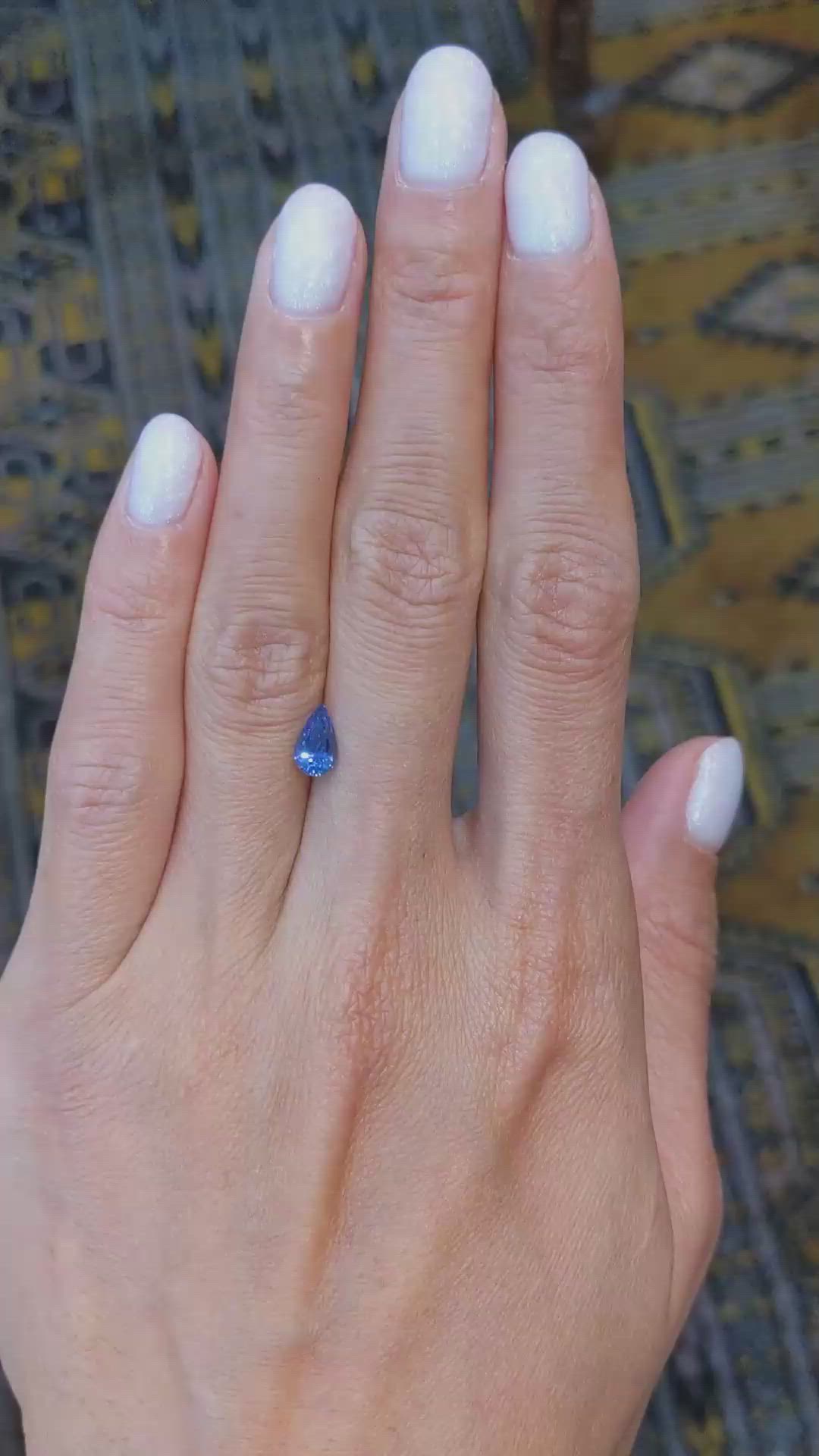 1.01 Ct. Blue Sapphire from Ceylon (Sri Lanka) Size Video